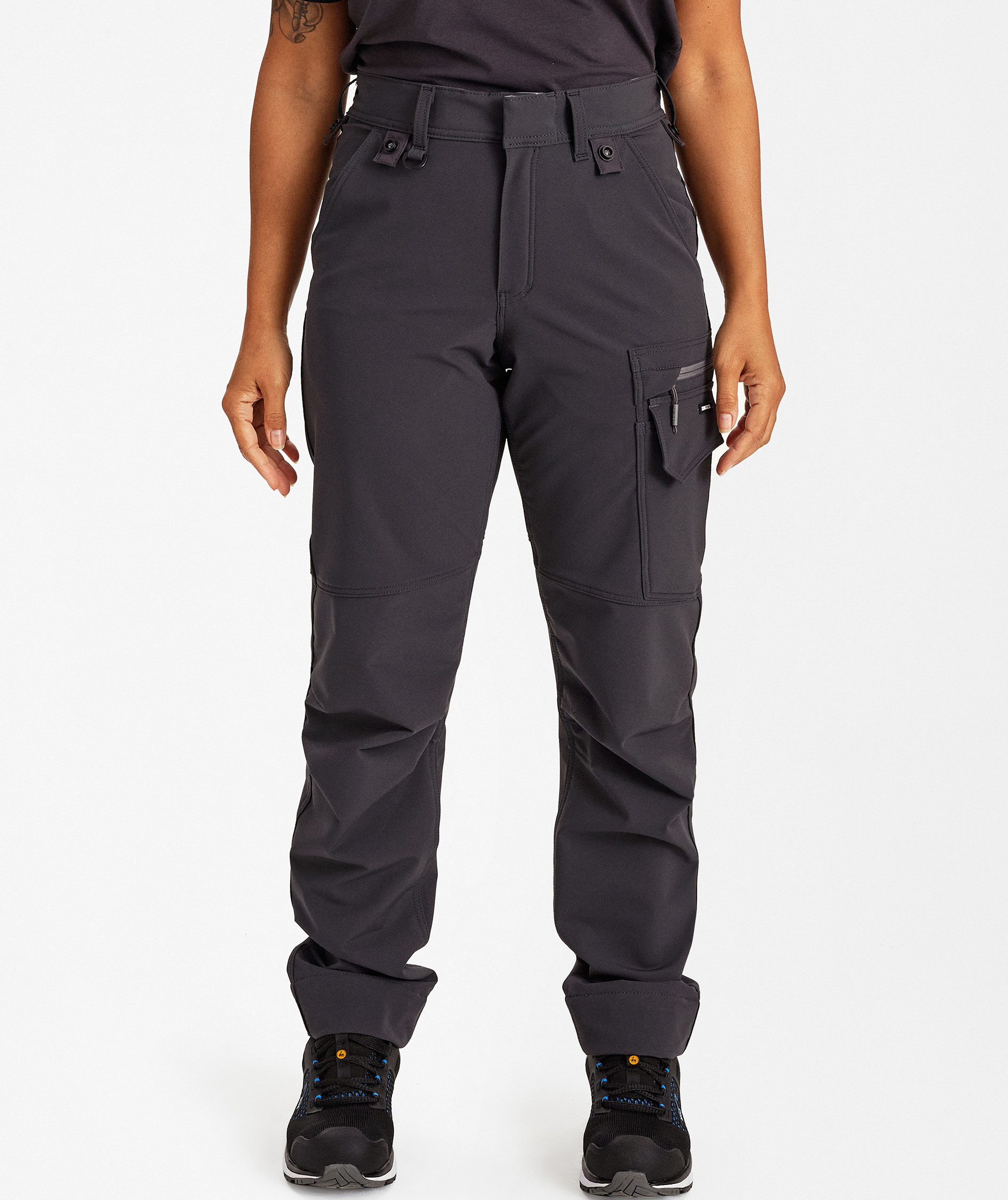 Engel Entire women's service trousers full stretch, Anthracite Grey/Black, large image number 2