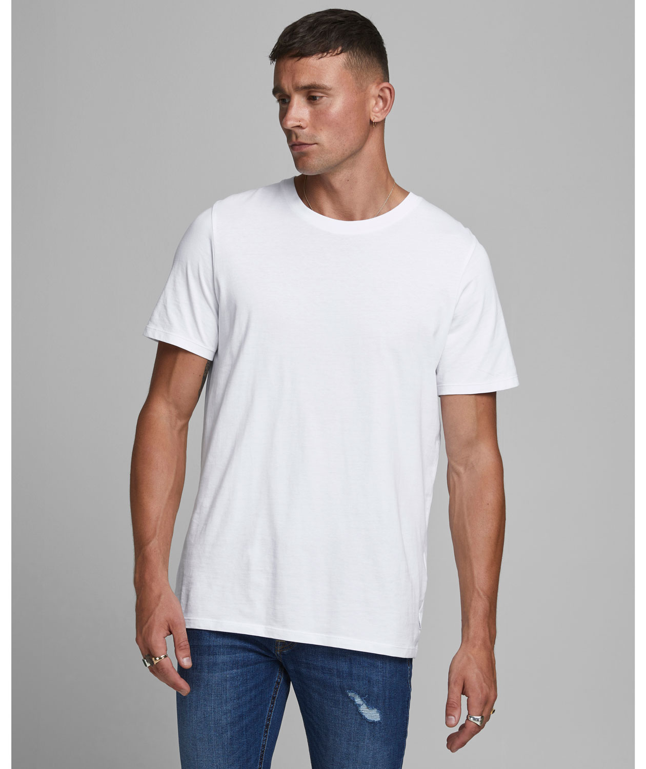 Jack & Jones JJEORGANIC basic T-skjorte, Hvit