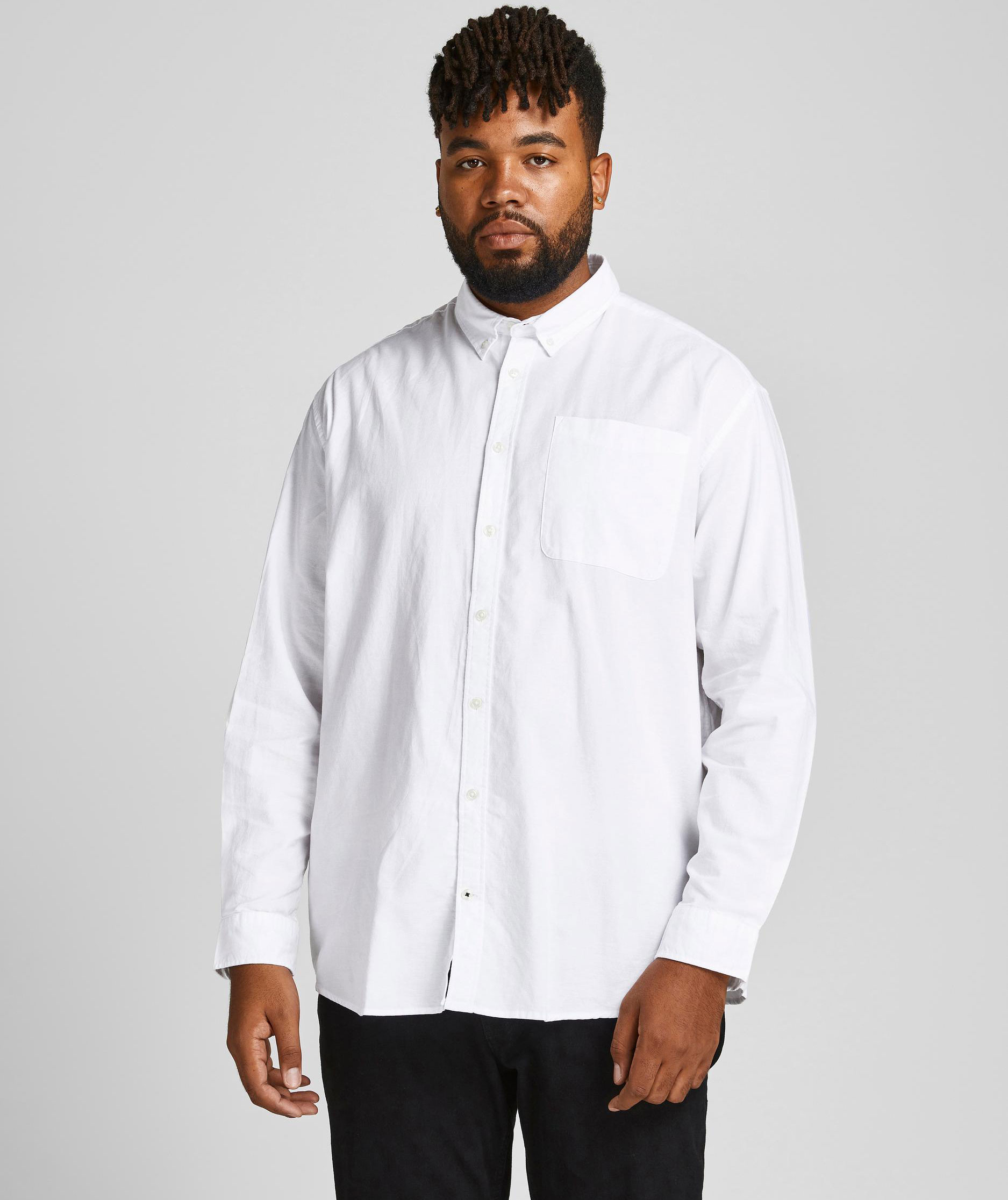 Jack & Jones JJEOXFORD Plus Size Regular Fit Hemd, Wei&szlig;