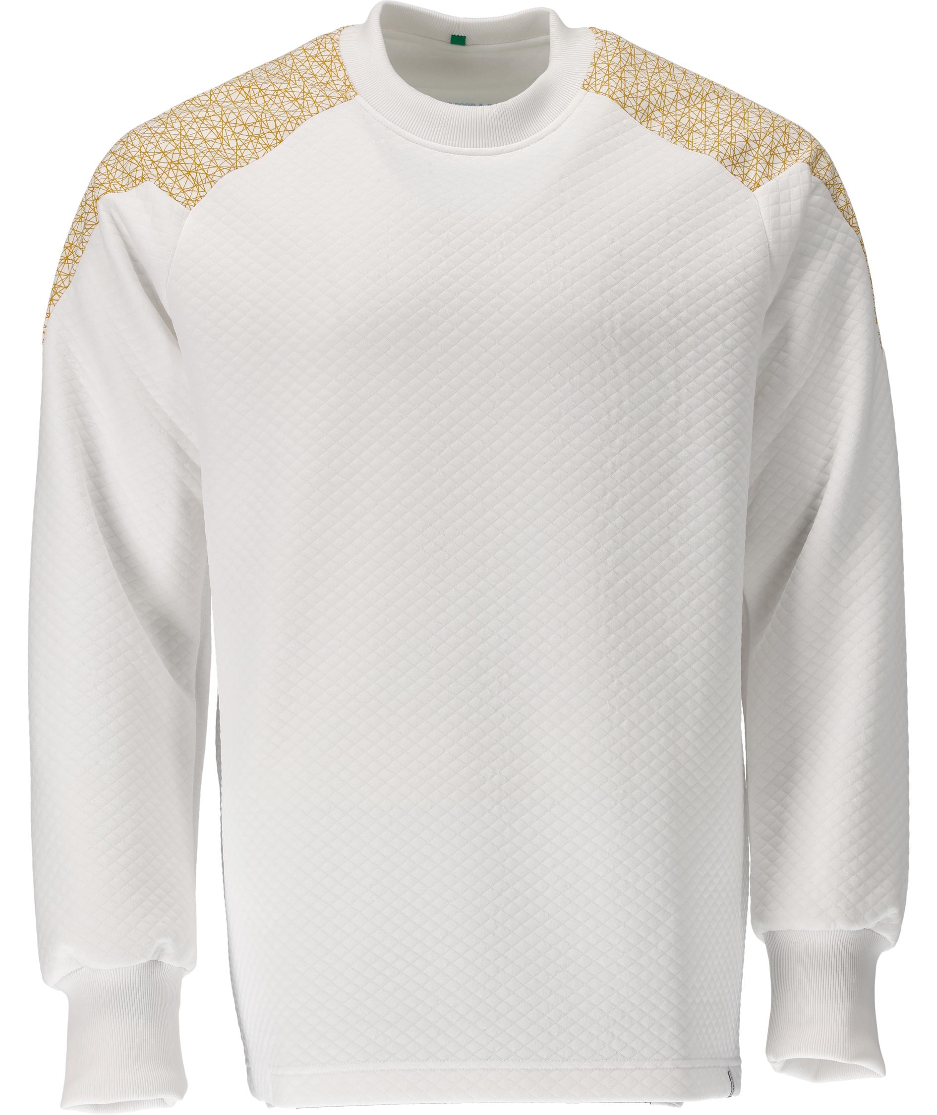 Mascot Food & Care Premium Performance HACCP-approved sweatshirt, White/Curryyellow, White/Curryyellow, swatch