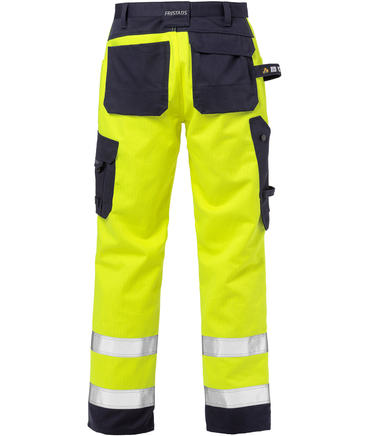Fristads Flame h&aring;ndverkerbukse, Hi-Vis gul/marinebl&aring;