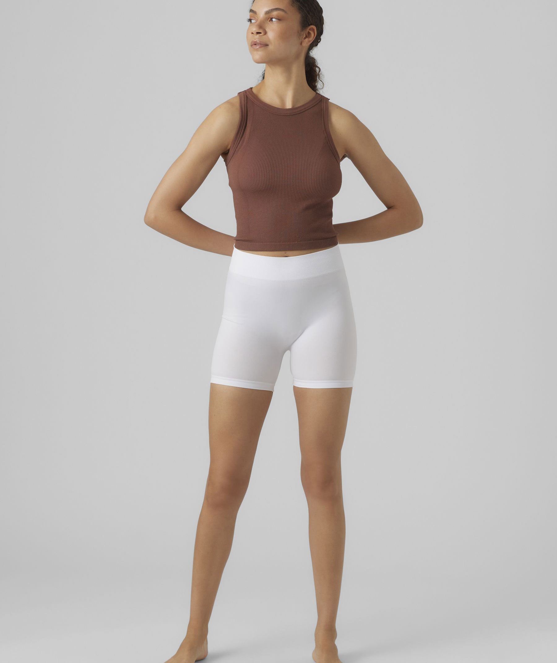 Vero Moda VMJACKIE women's short seamless inner shorts, Snow White, large image number 4