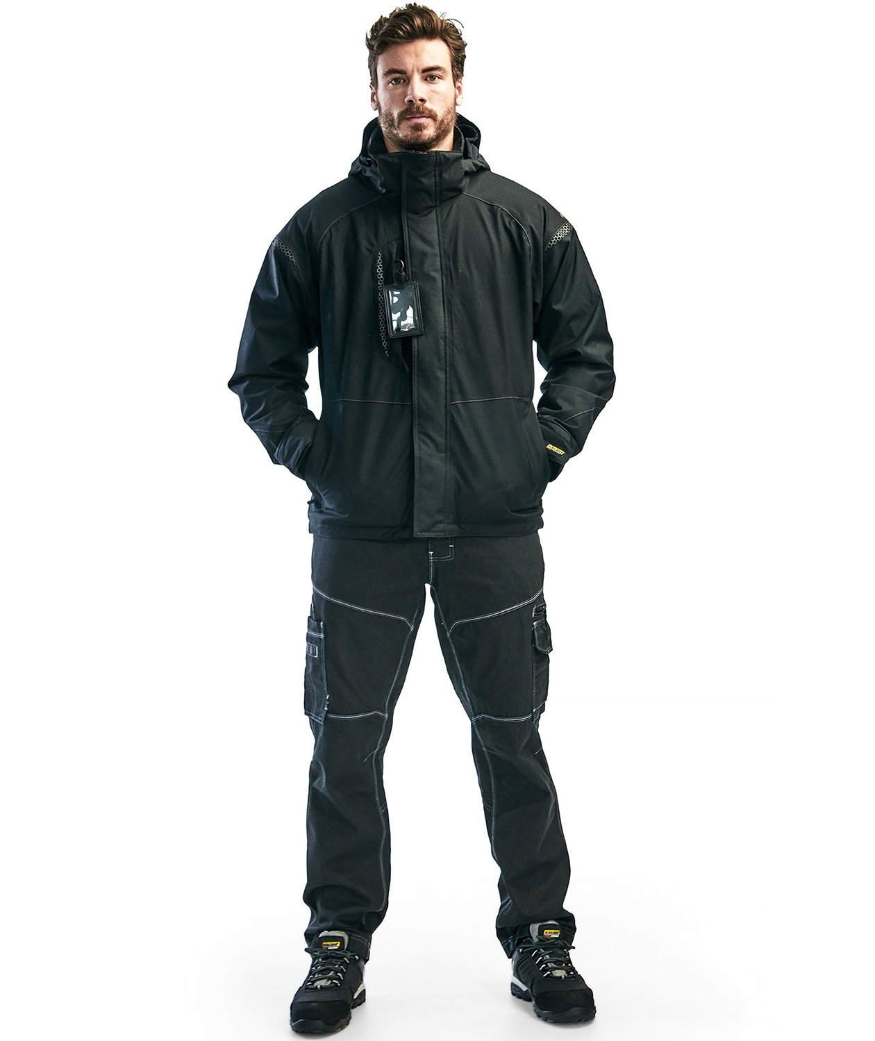 Bl&aring;kl&auml;der skaljakke, Sort, large image number 1