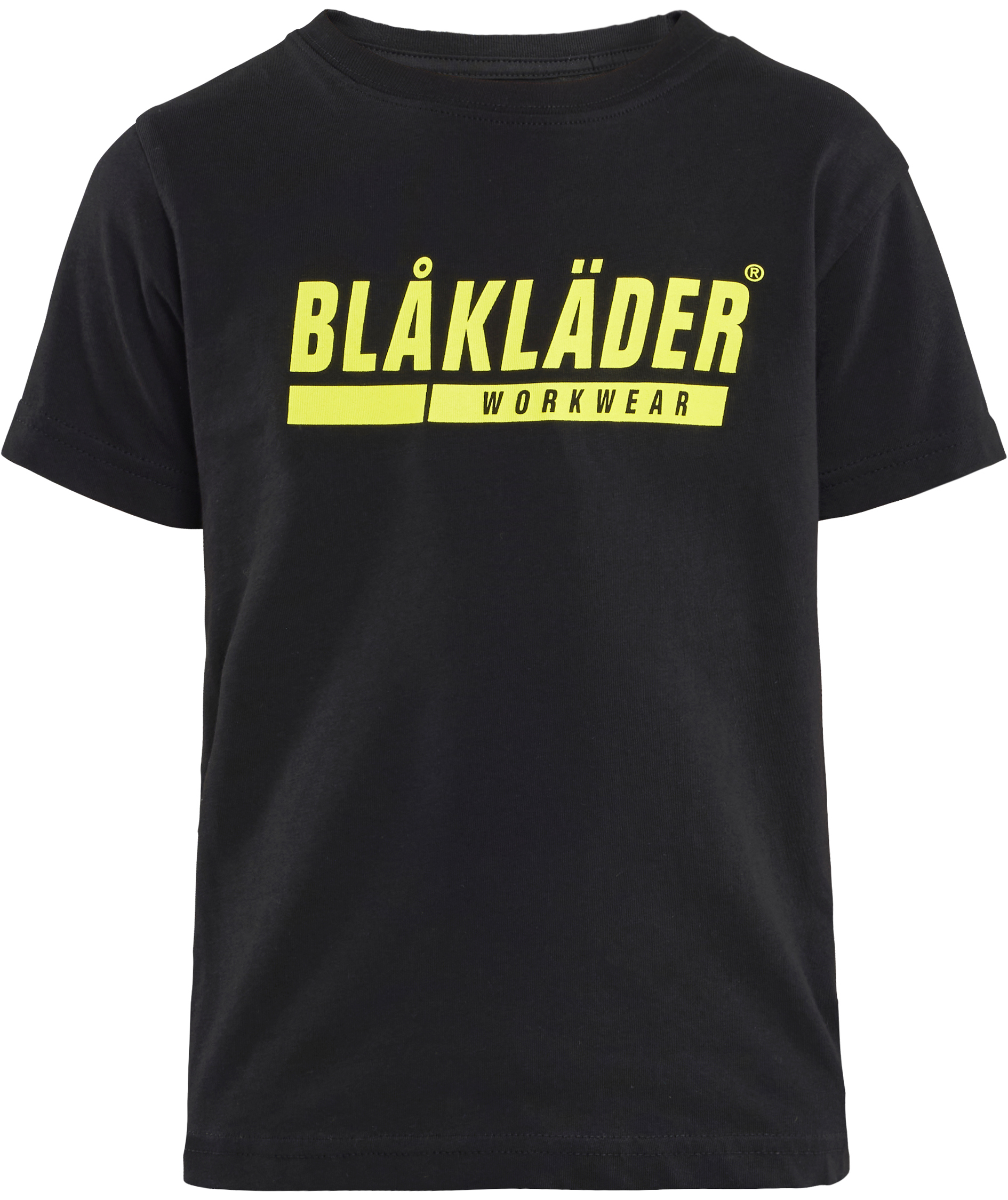 Bl&aring;kl&auml;der T-shirt till barn, Svart/Varselgul