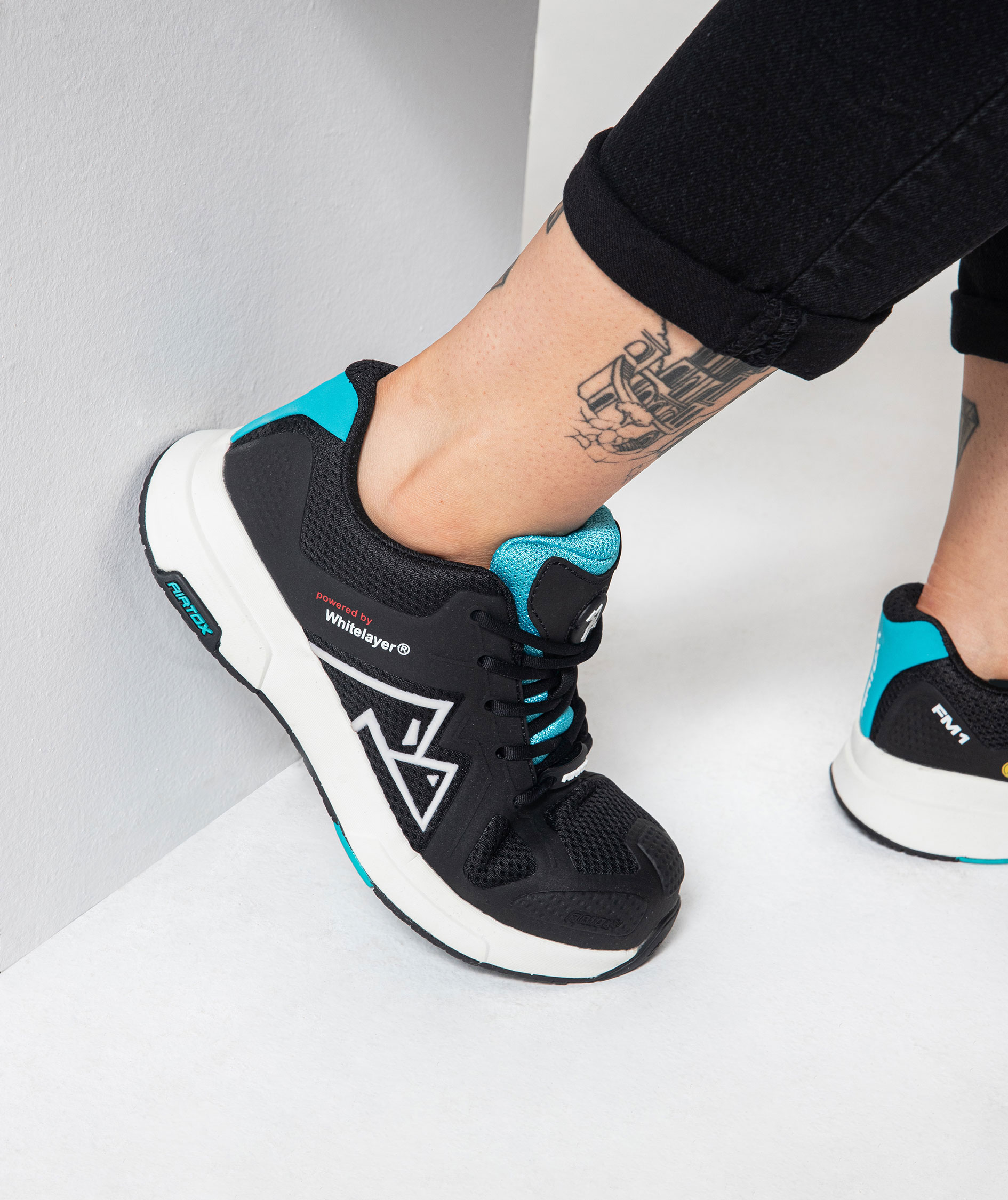 Airtox FM1 Sicherheitsschuhe S1P, Schwarz/Wei&szlig;, large image number 2