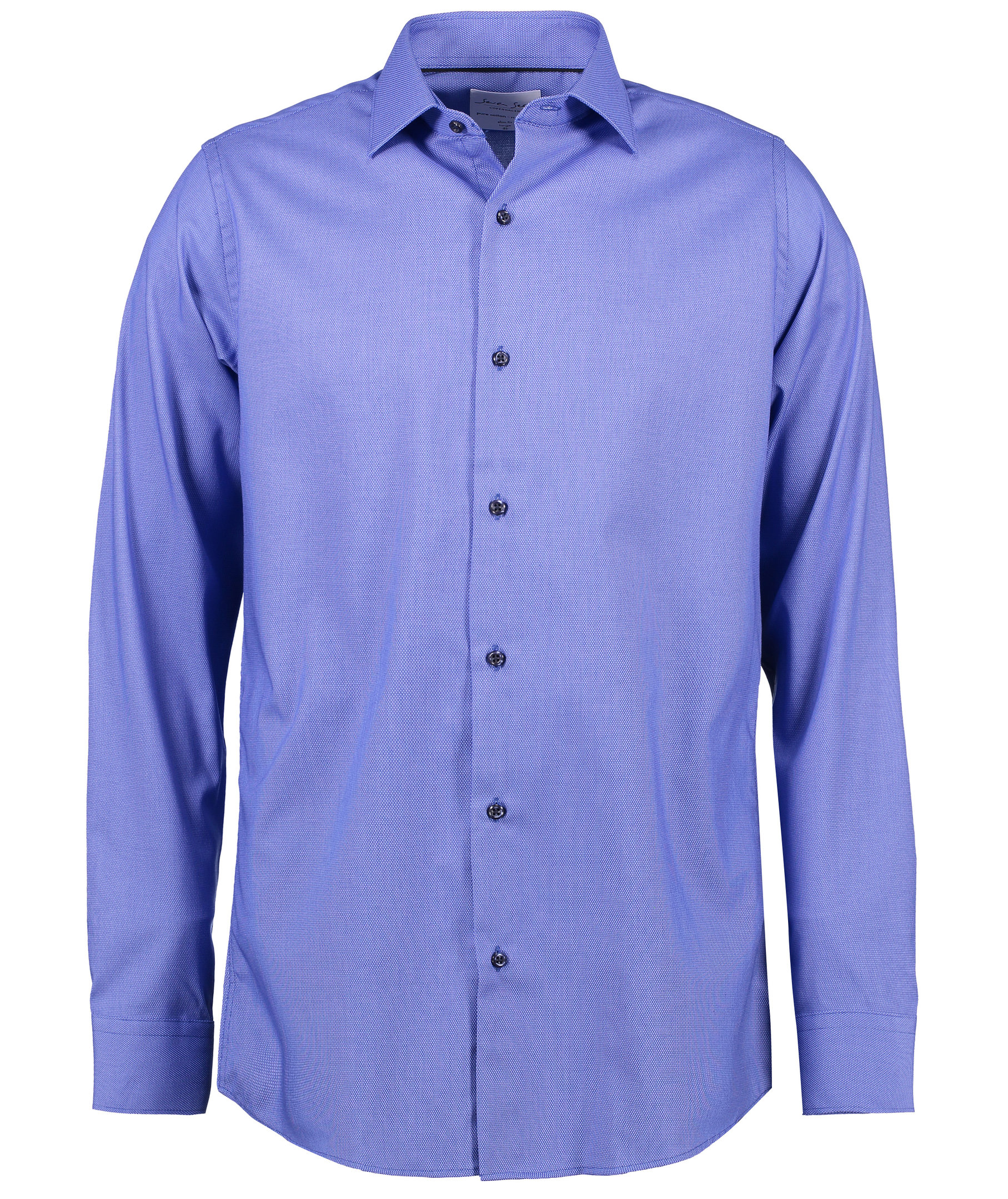 Seven Seas Dobby Royal Oxford Slim fit skjorta, Fransk Bl&aring;, Fransk Bl&aring;, swatch