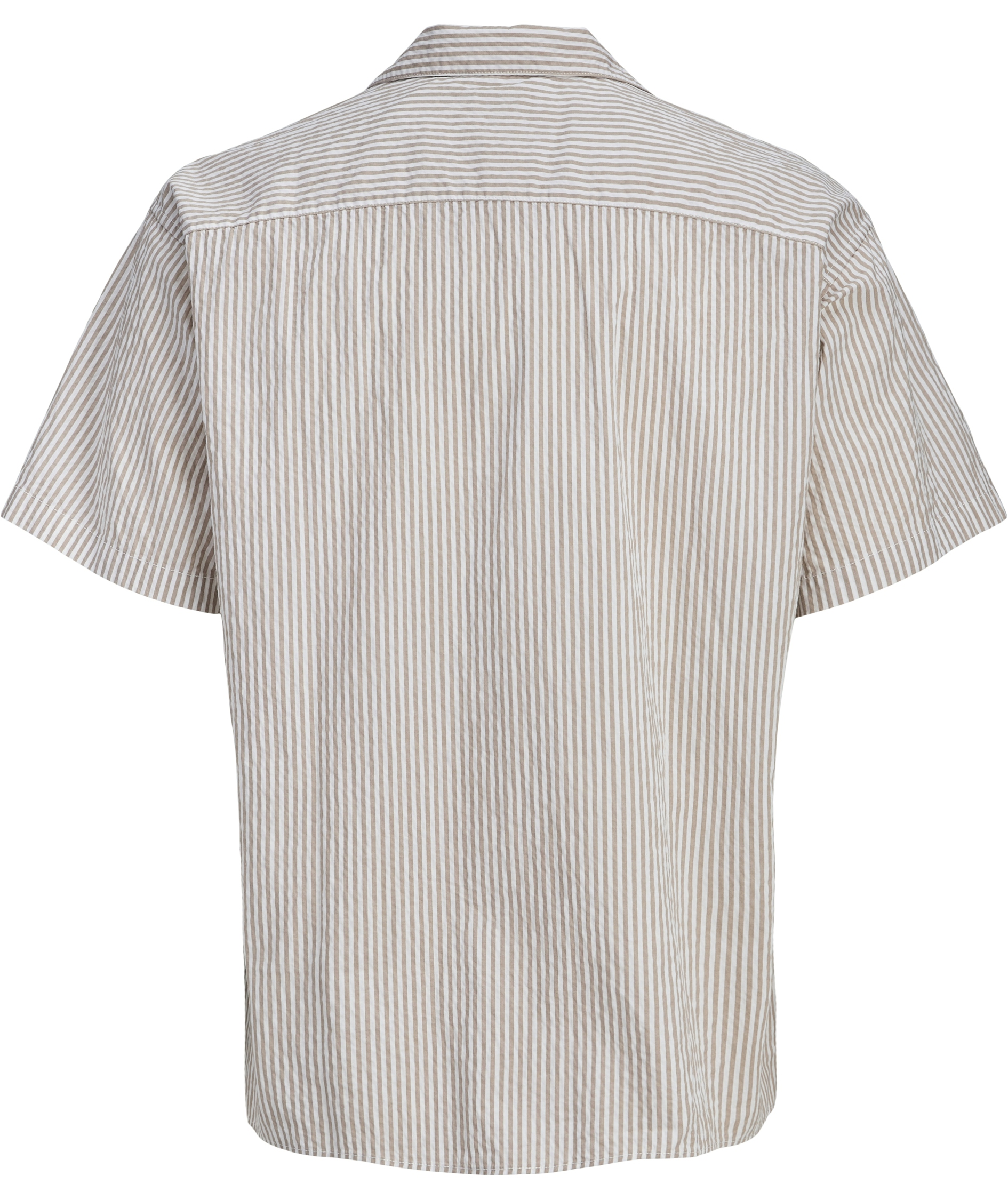 Jack & Jones JJMILO SEERSUCKER RESORT kort&auml;rmad skjorta, String Stripe