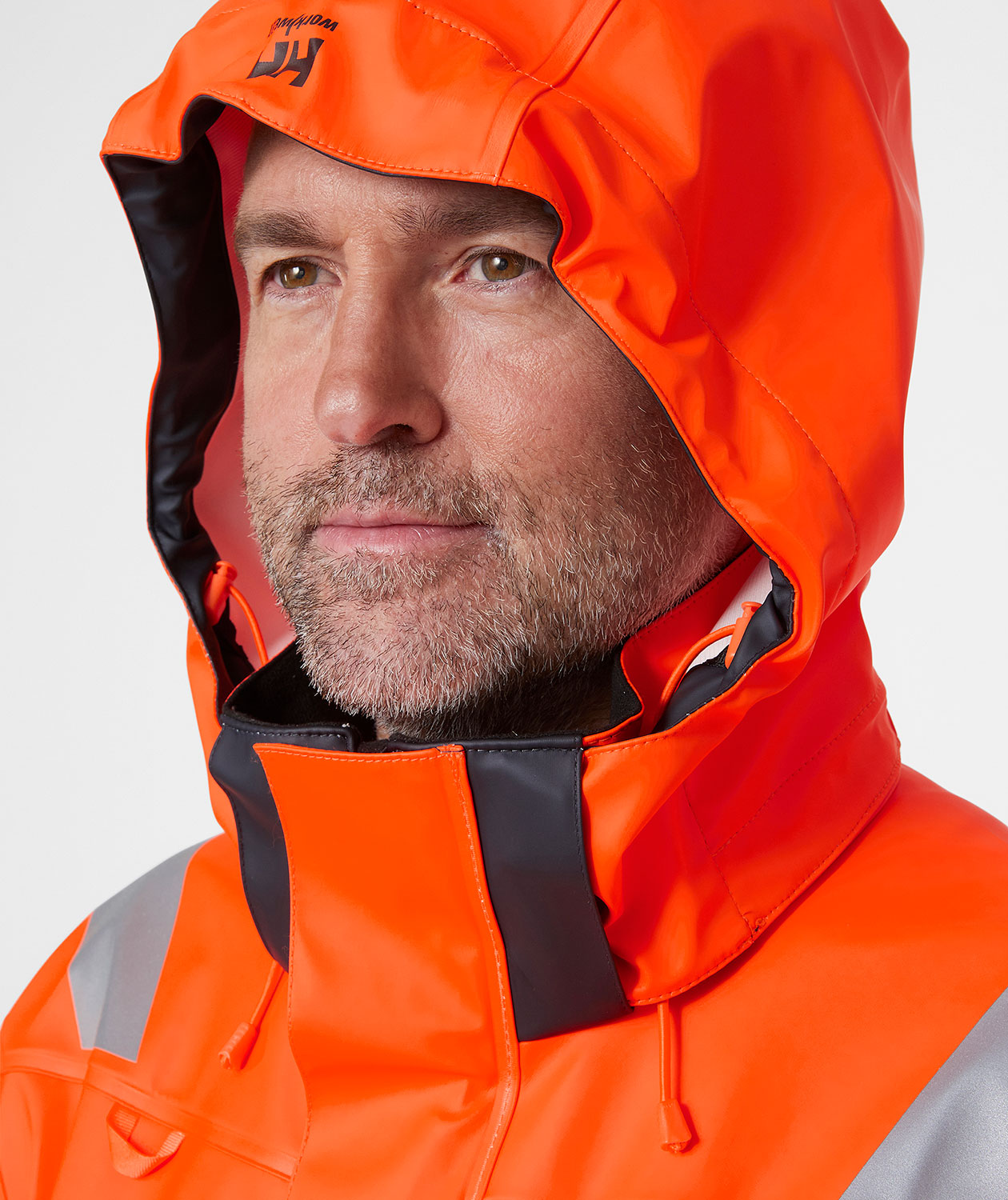 Helly Hansen Alna 2.0 regnjakke, Hi-vis Oransje/Ebony, large image number 4