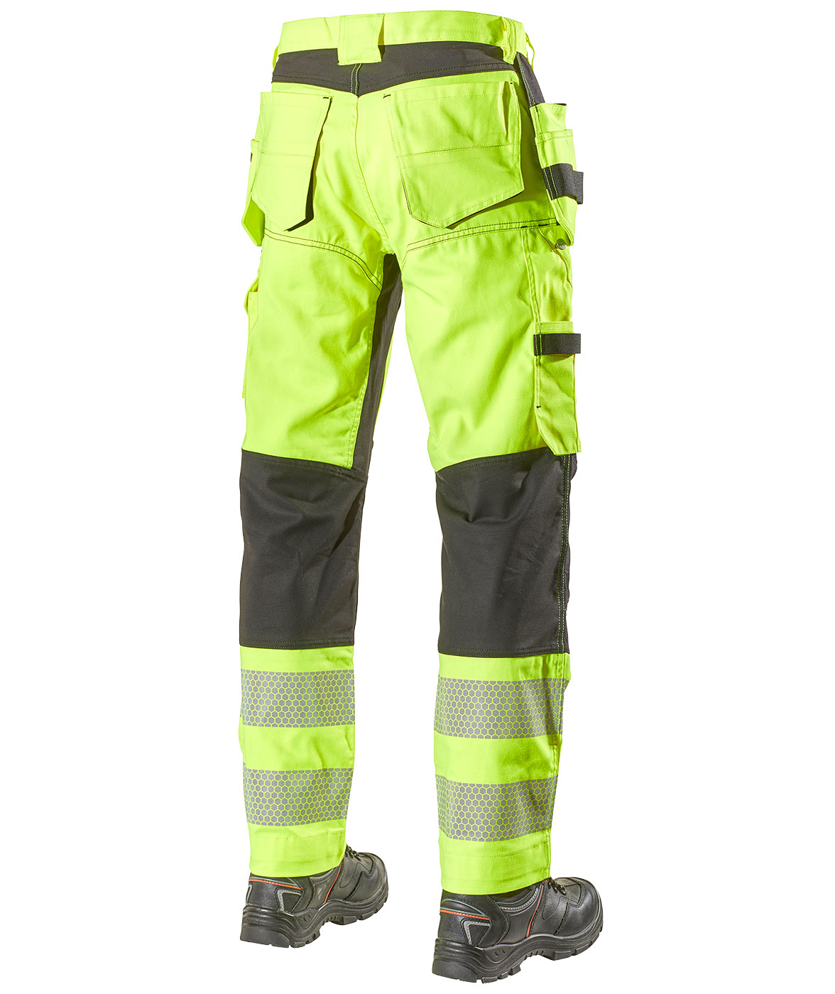L.Brador&nbsp;h&aring;ndv&aelig;rkerbukser 1075PB, Hi-vis Gul/Sort