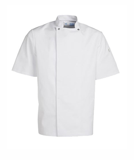 Nybo Workwear Taste kort&auml;rmad kockjacka, Vit, large image number 0