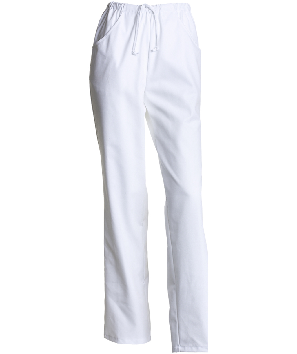 Nybo Workwear Club classic unisex bukser benl&aelig;ngde 89 cm, Hvid