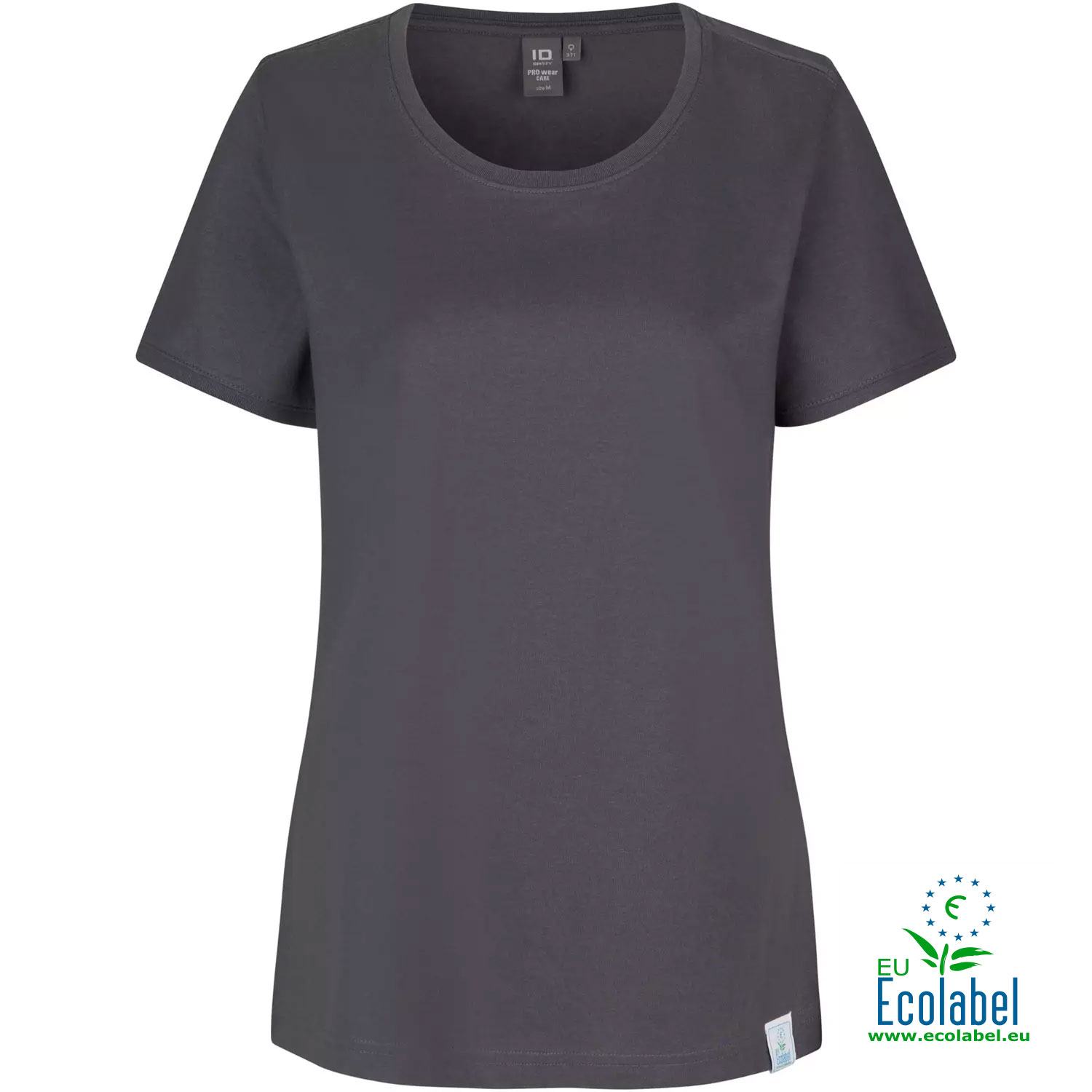 ID PRO wear CARE T-skjorte dame med rund hals, Silver Grey