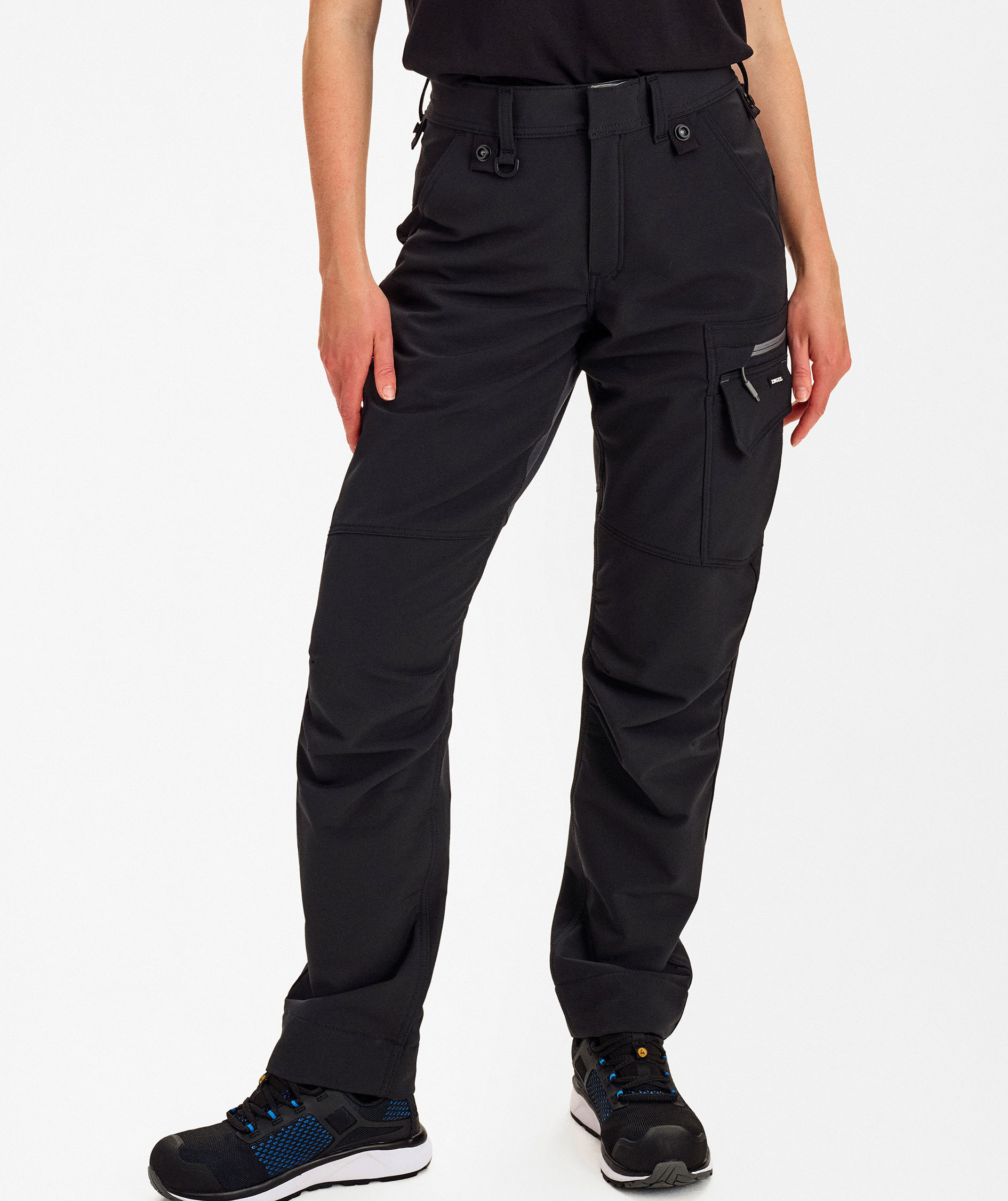 Engel Entire dame servicebukser full stretch, Black/Anthracite Grey, large image number 1