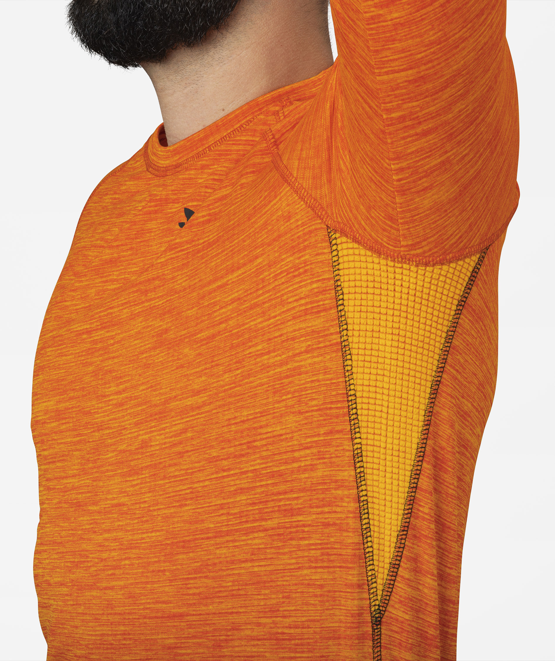 Seeland Active l&aring;ng&auml;rmad T-shirt, Varsel Orange, large image number 4