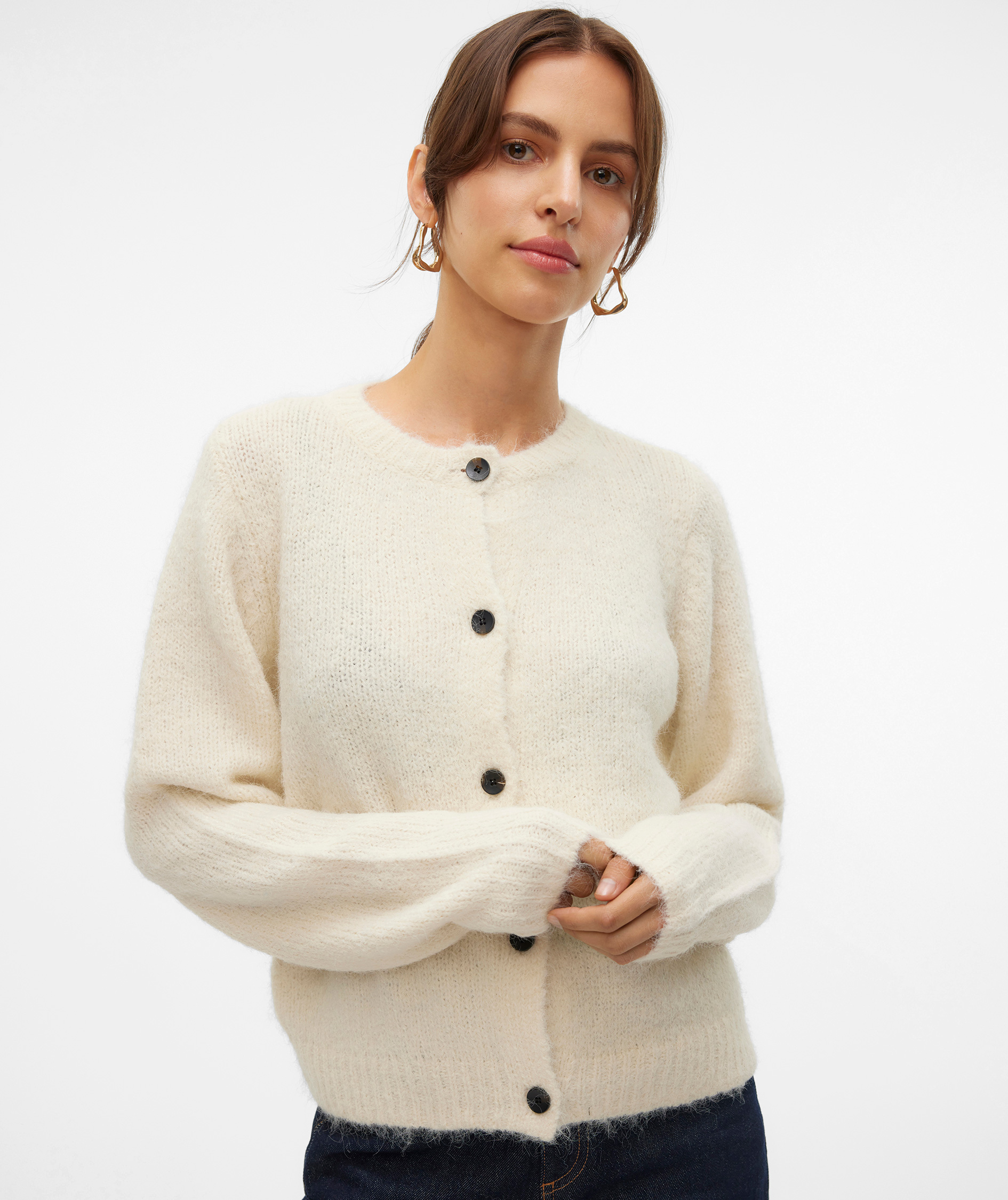 Vero Moda VMNOVAH stickad cardigan dam, Birch