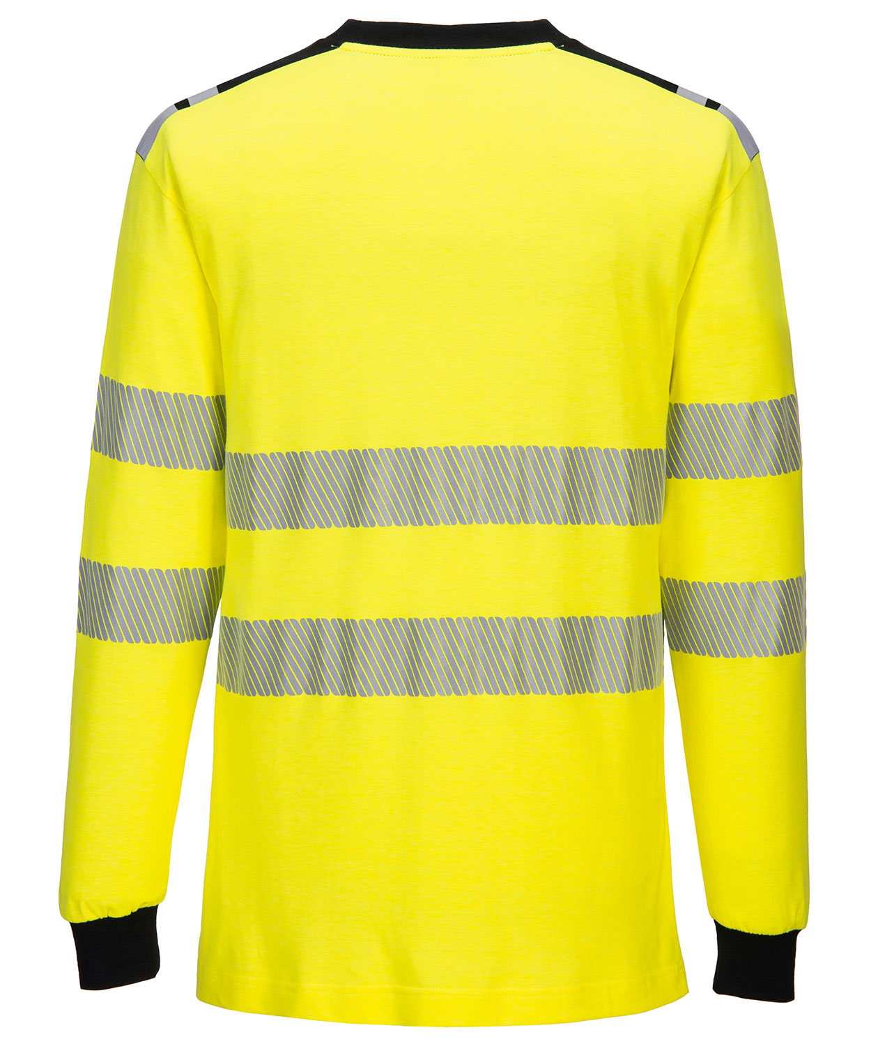 Portwest PW3 FR lang&auml;rmliges T-Shirt, Hi-vis Gelb/Schwarz