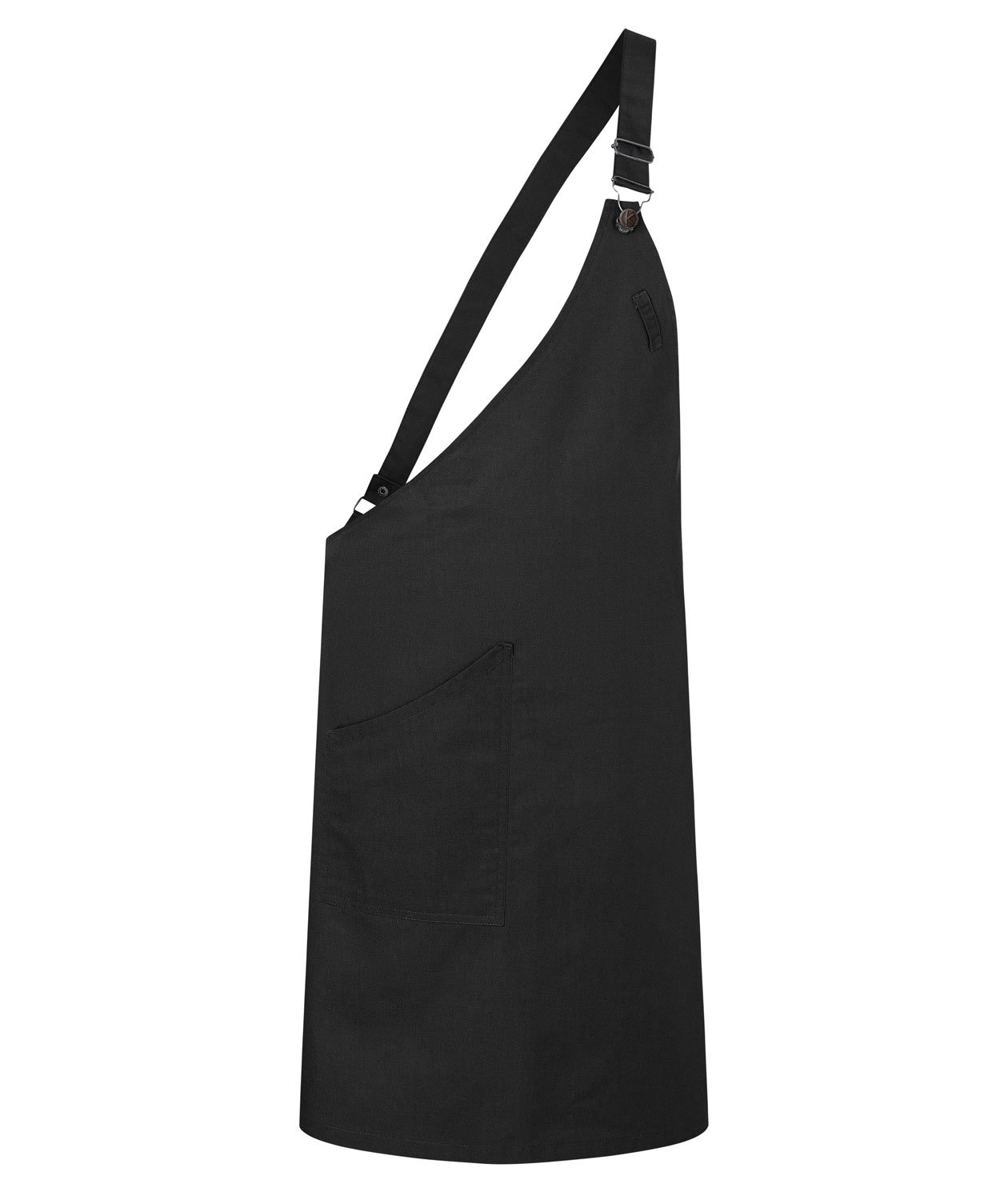 Karlowsky Classic asymmetrische Latzsch&uuml;rze mit Tasche, Schwarz