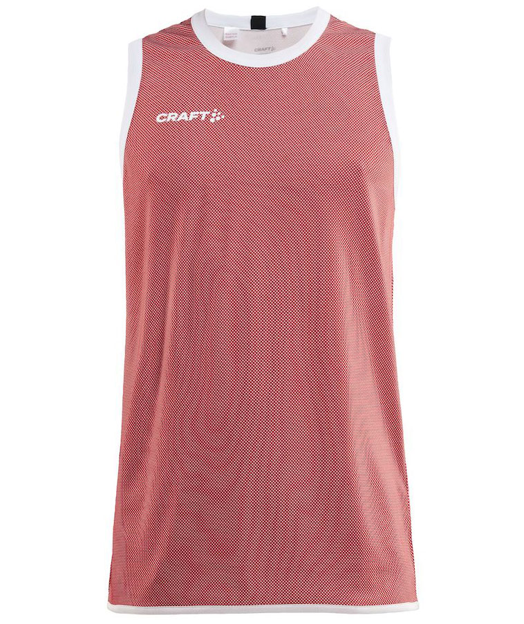 Craft Progress vendbar Basket tank top, Bright red/white