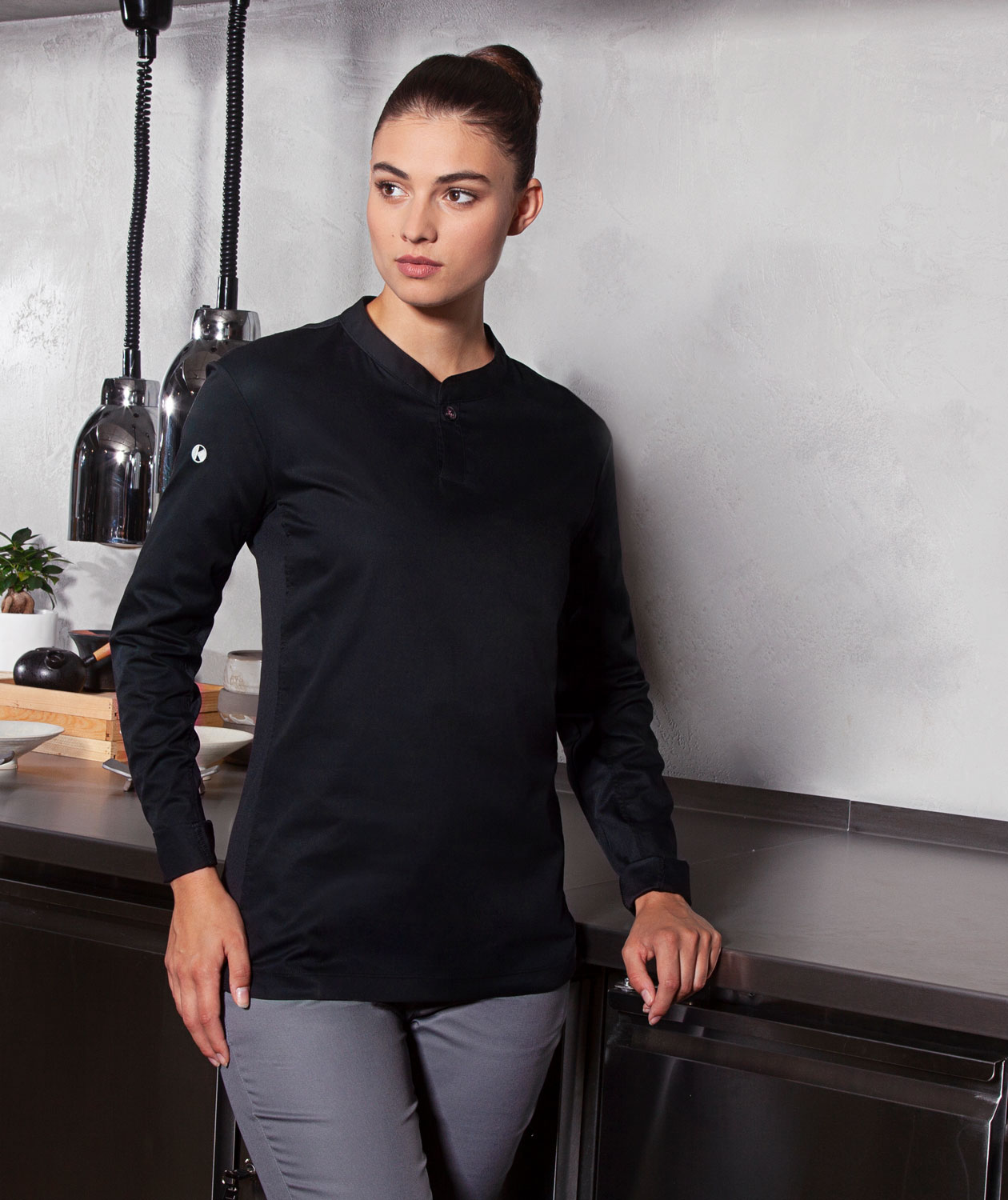 Karlowsky Performance l&aring;ng&auml;rmad pik&eacute;tr&ouml;ja dam, Svart