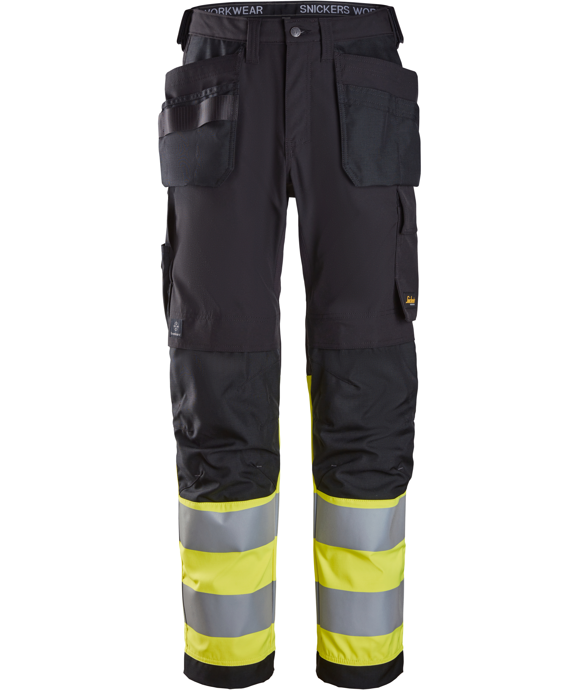 Snickers h&aring;ndverksbukse 6239, Svart/Hi-Vis Gul, Svart/Hi-Vis Gul, swatch