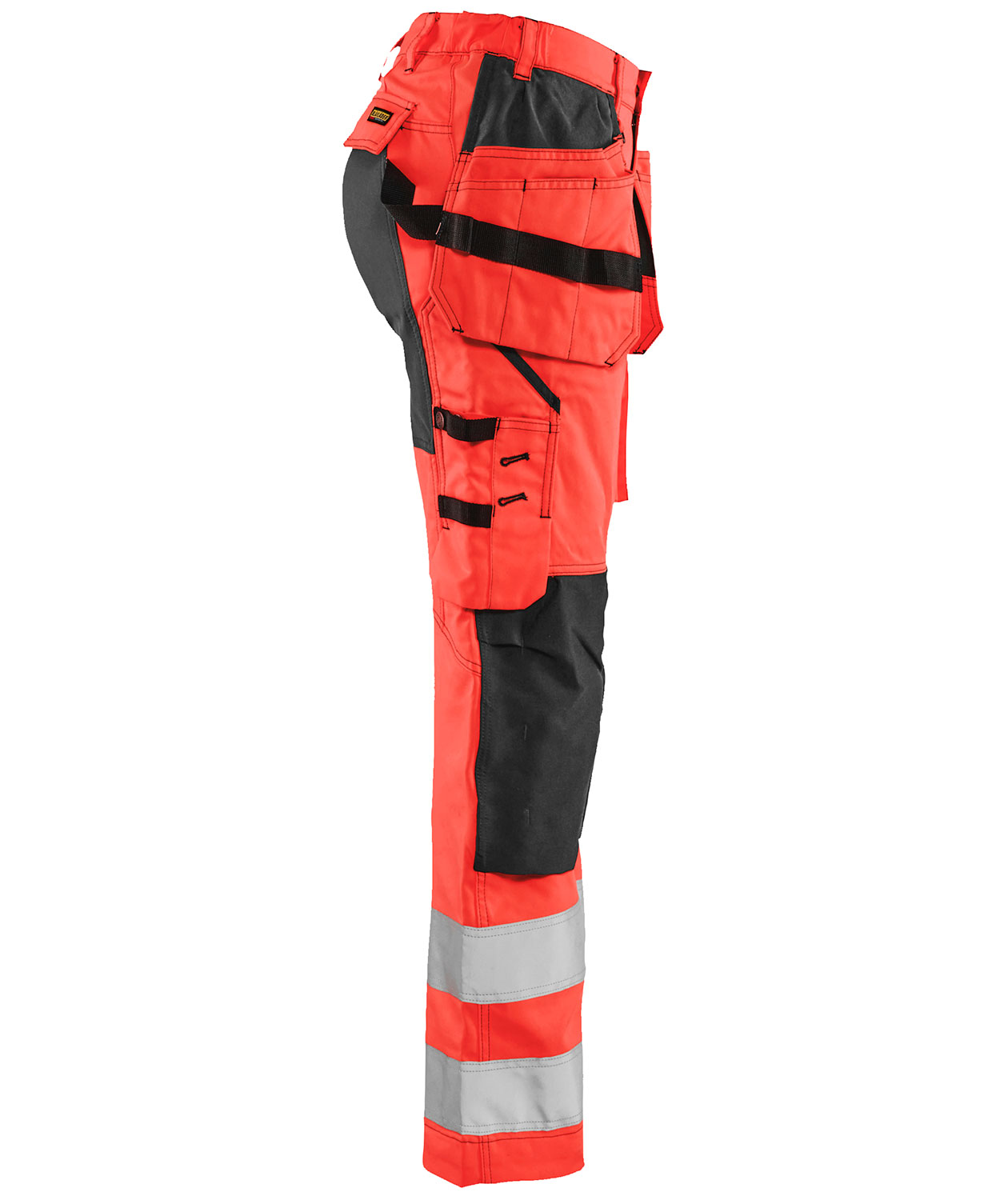 Bl&aring;kl&auml;der women's stretch craftsman trousers, Hi-Vis red/black, large image number 2