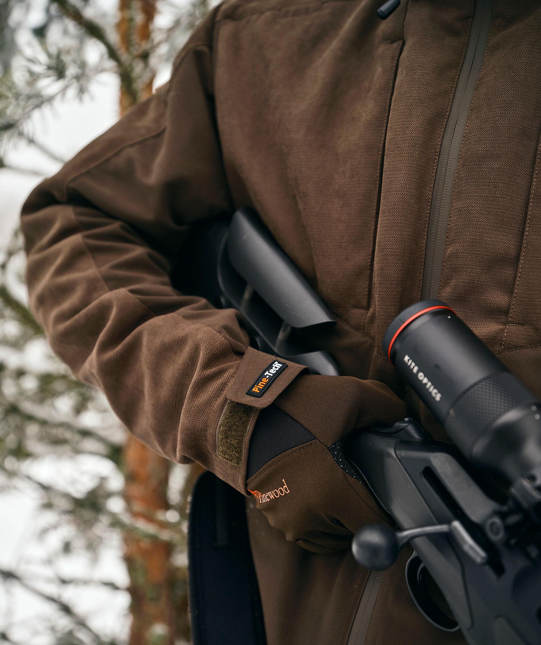 Pinewood Furudal Caribou Hunt Extreme jakke, Suede Brown/dark olive, large image number 7