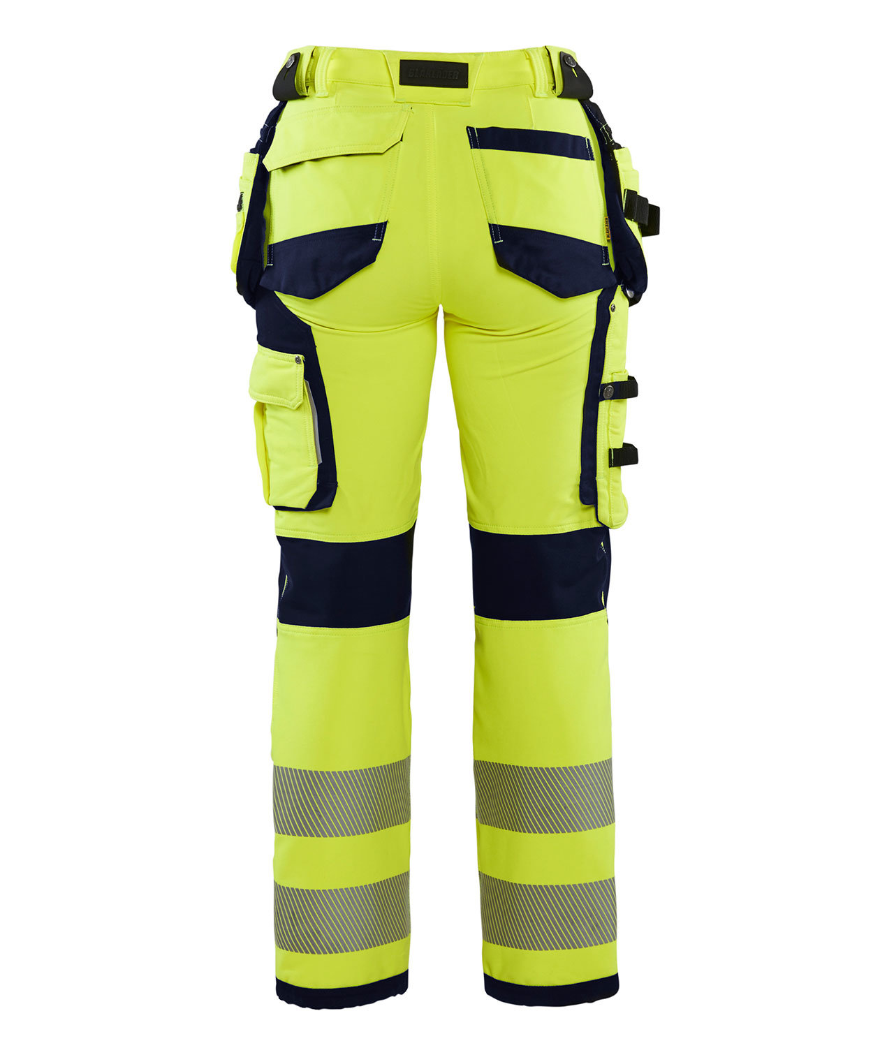 Bl&aring;kl&auml;der Damen Handwerkerhose full stretch, Hi-Vis gelb/marine, large image number 2