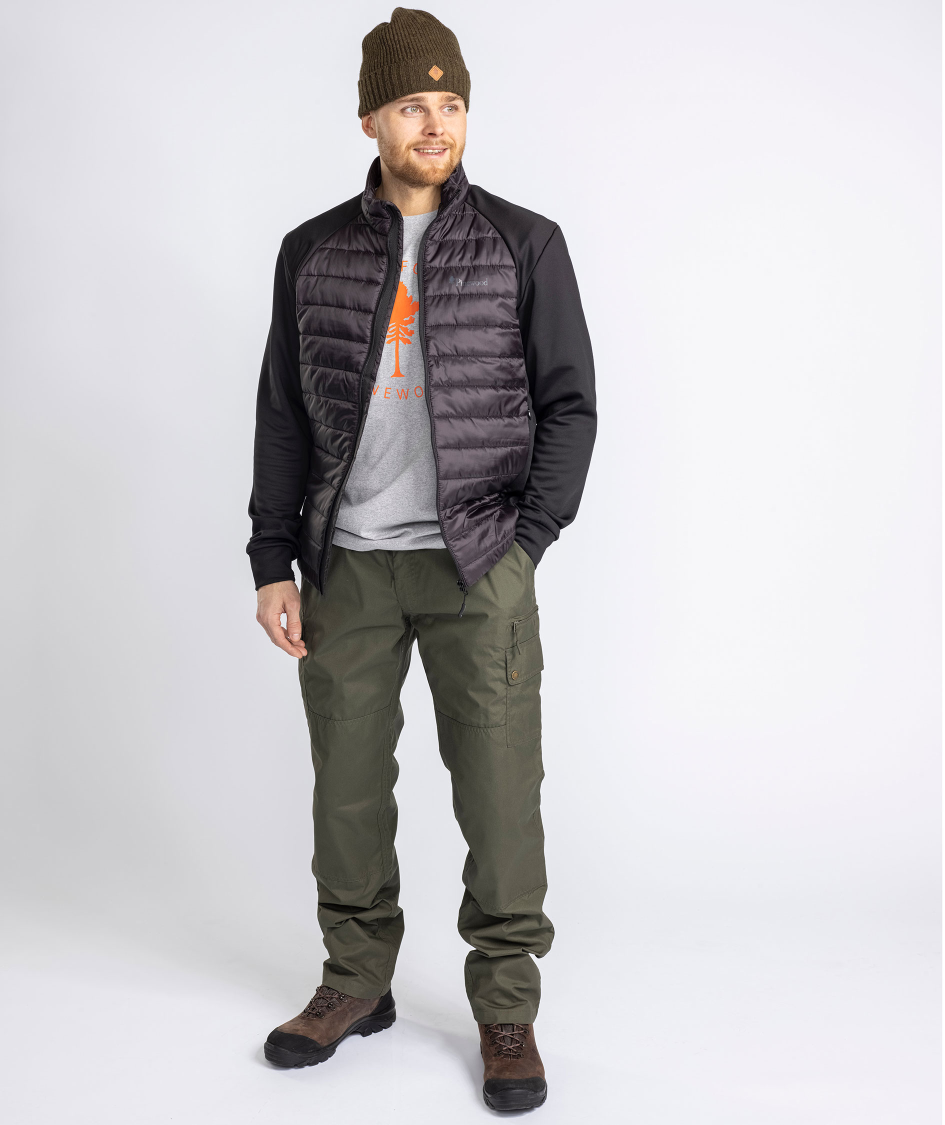 Pinewood Finnveden Hybrid Power fleecejakke, Black, large image number 3