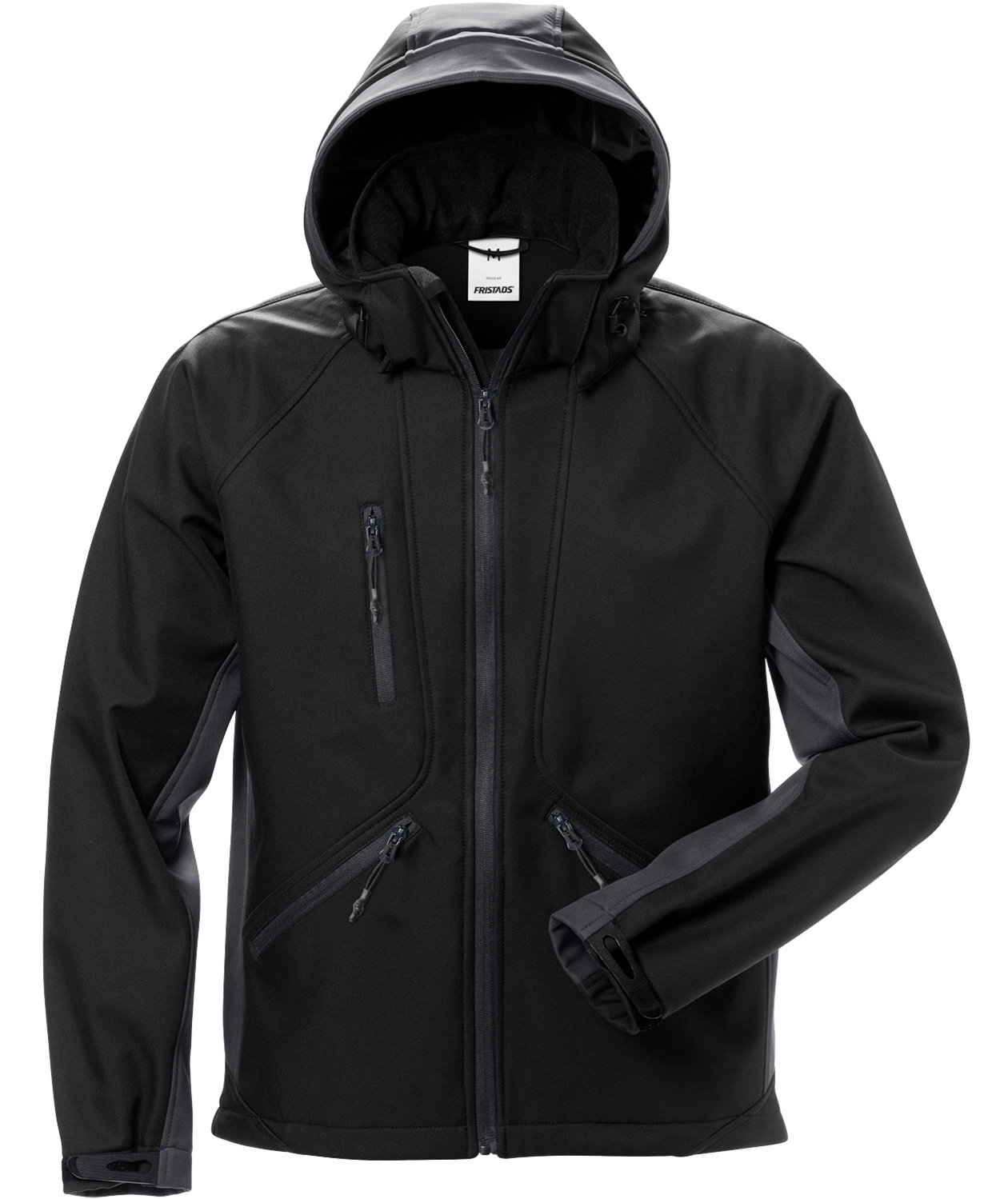 Fristads Acode WindWear softshelljakke 1414, Svart/Gr&aring;