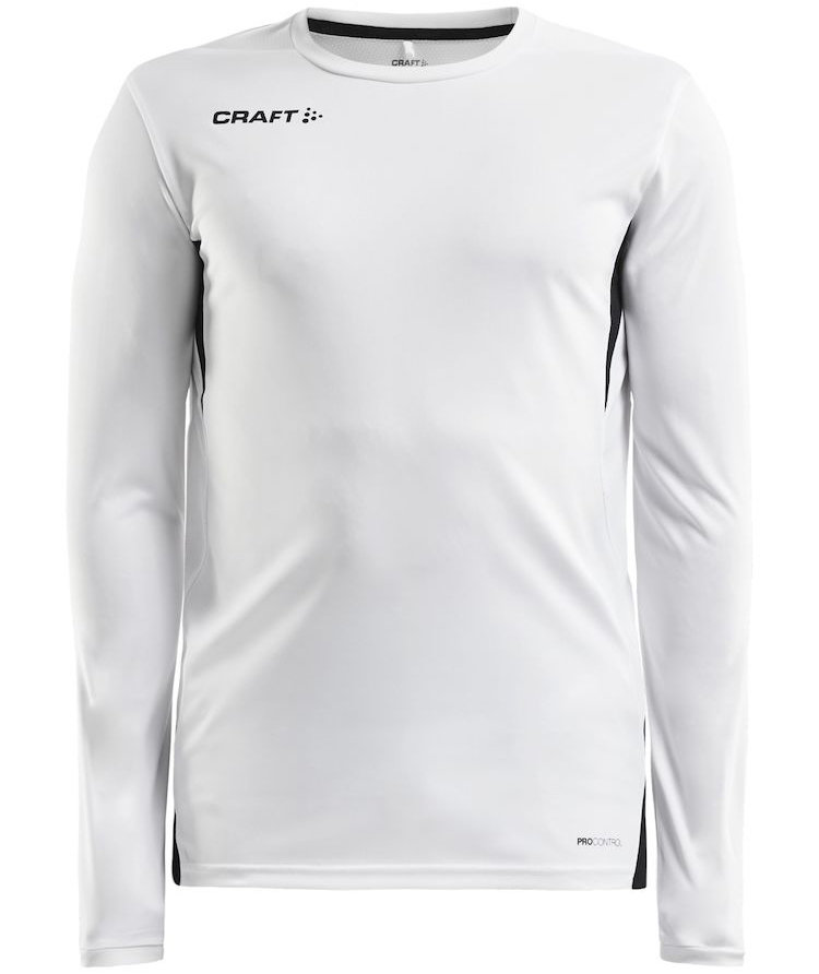 Craft Pro Control Impact l&aring;ng&auml;rmad T-shirt, Vit/Svart