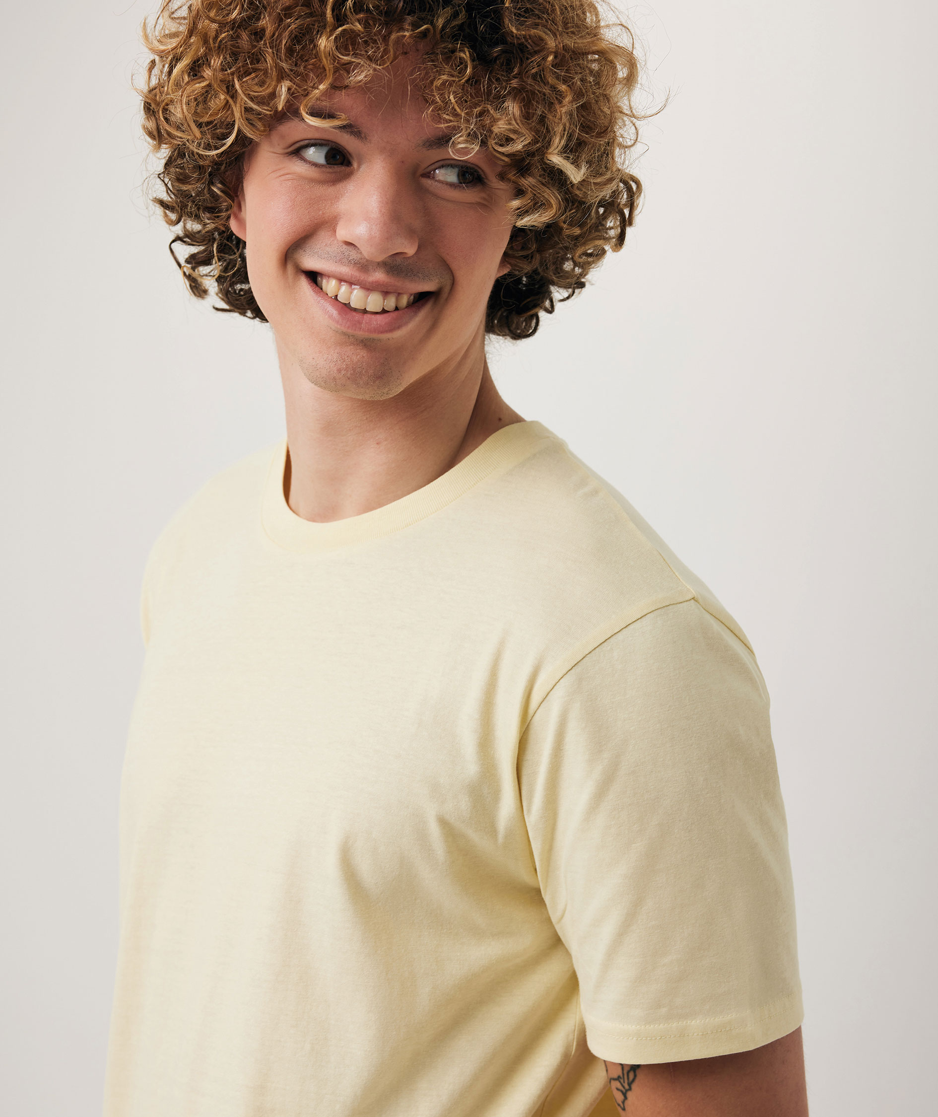 Iqoniq Brett T-Shirt, Cream Yellow, large image number 5