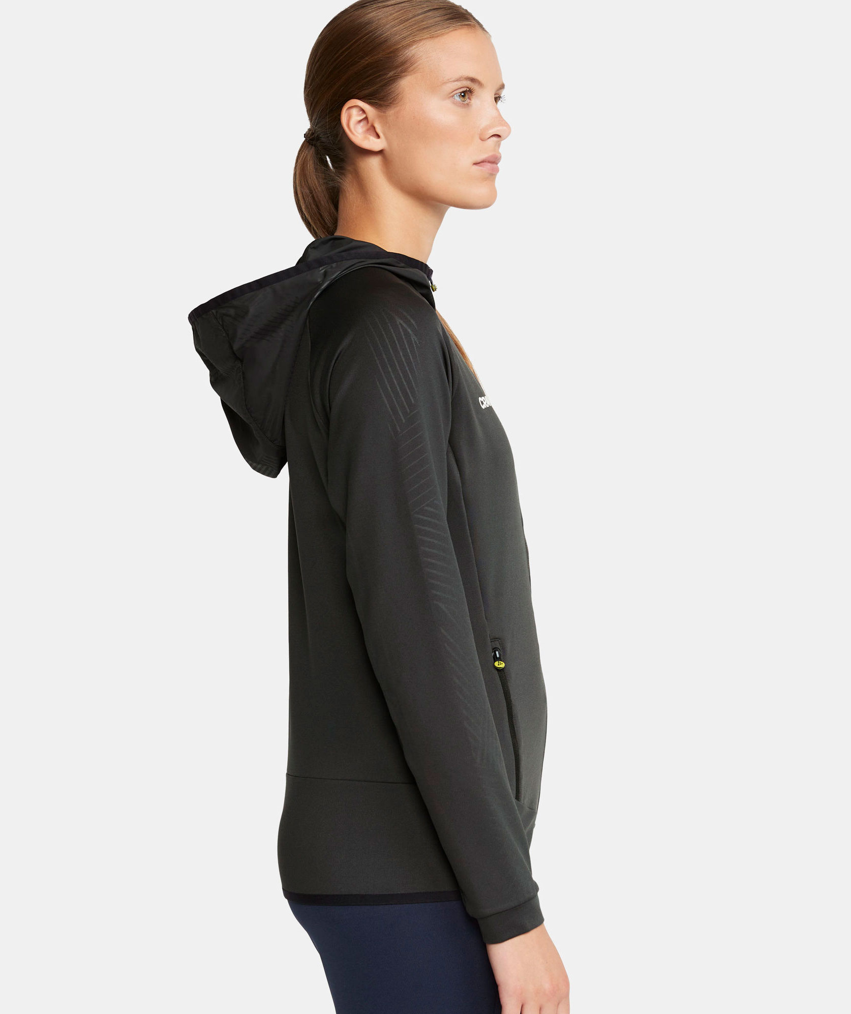 Craft Extend dame h&aelig;ttetr&oslash;je med lynl&aring;s, Asphalt, large image number 3