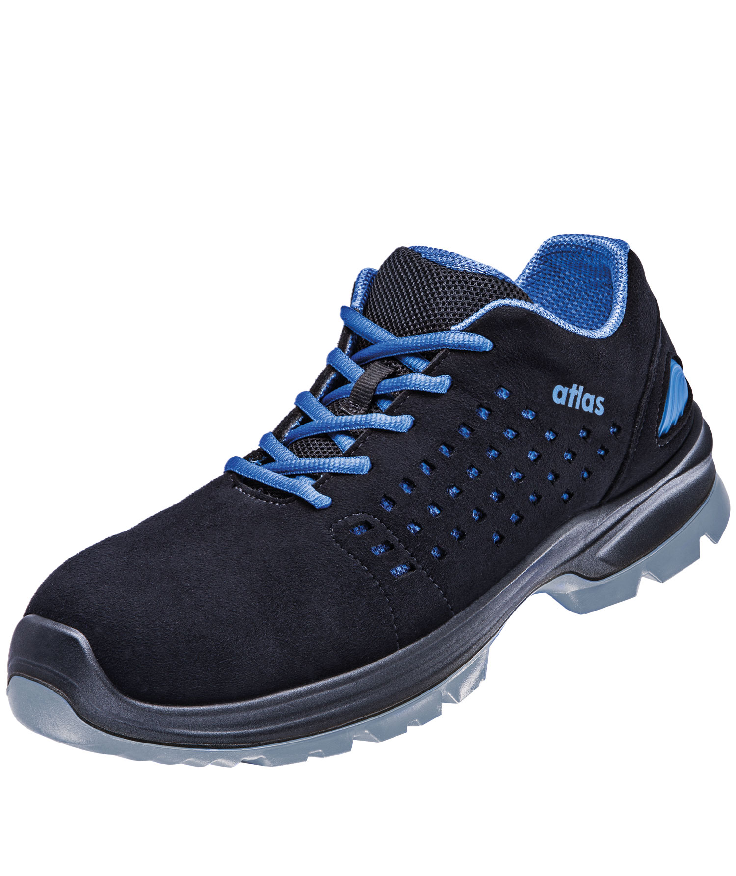 Atlas BS 40 Blue work shoes O1, Black/Blue
