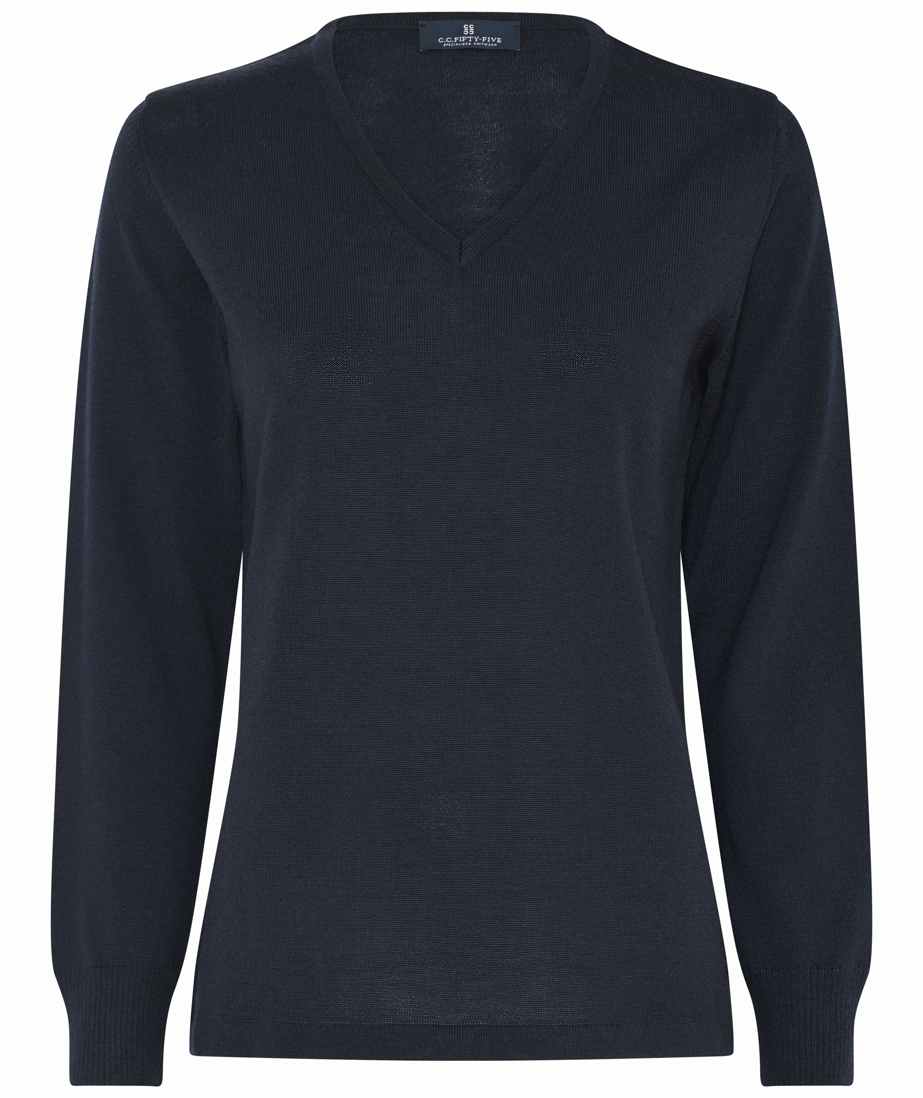 CC55 Milan dame strikket genser med merinoull, Dark navy