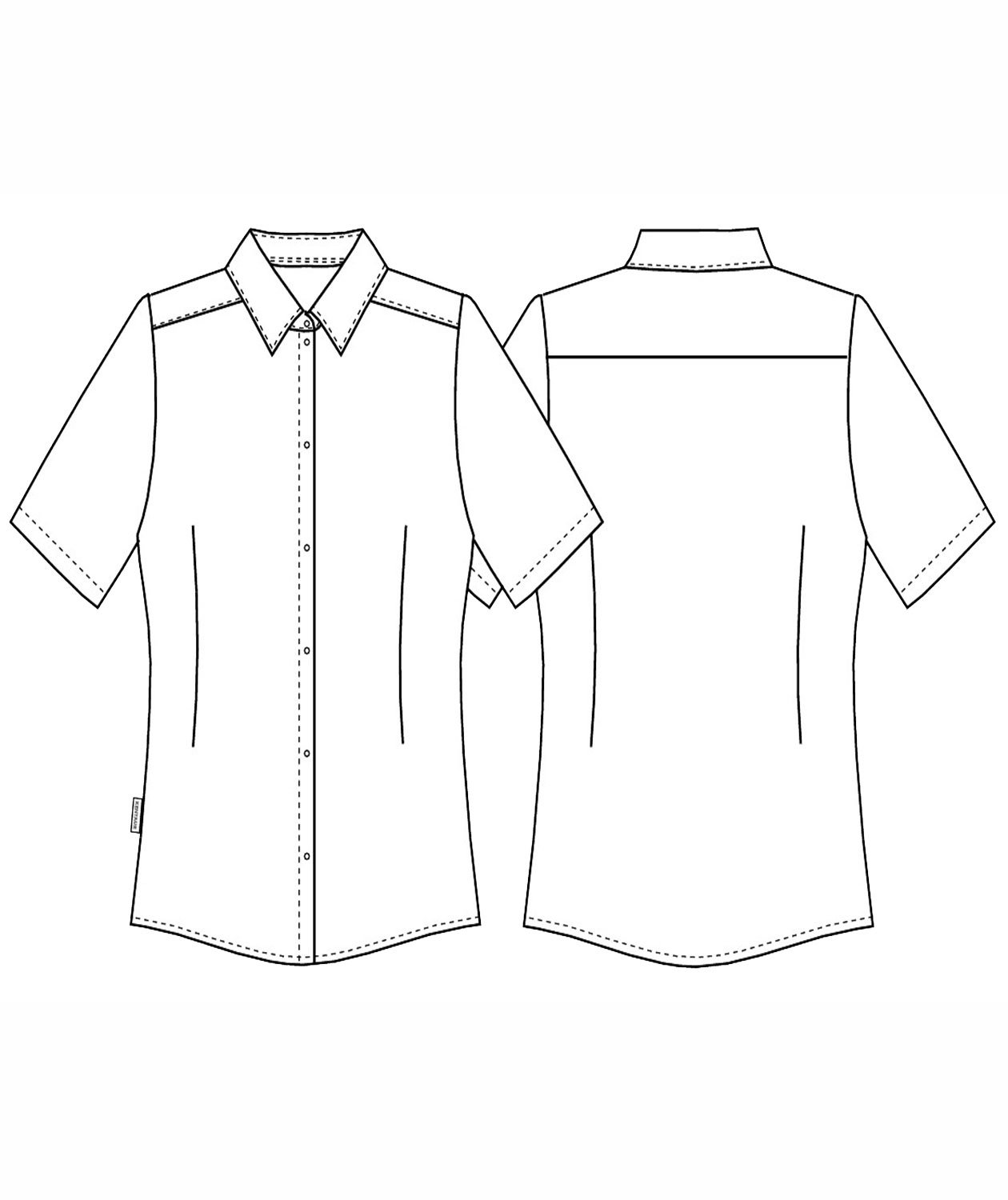 Kentaur modern fit kurz&auml;rmelige Kellnerbluse f&uuml;r Damen, Creme