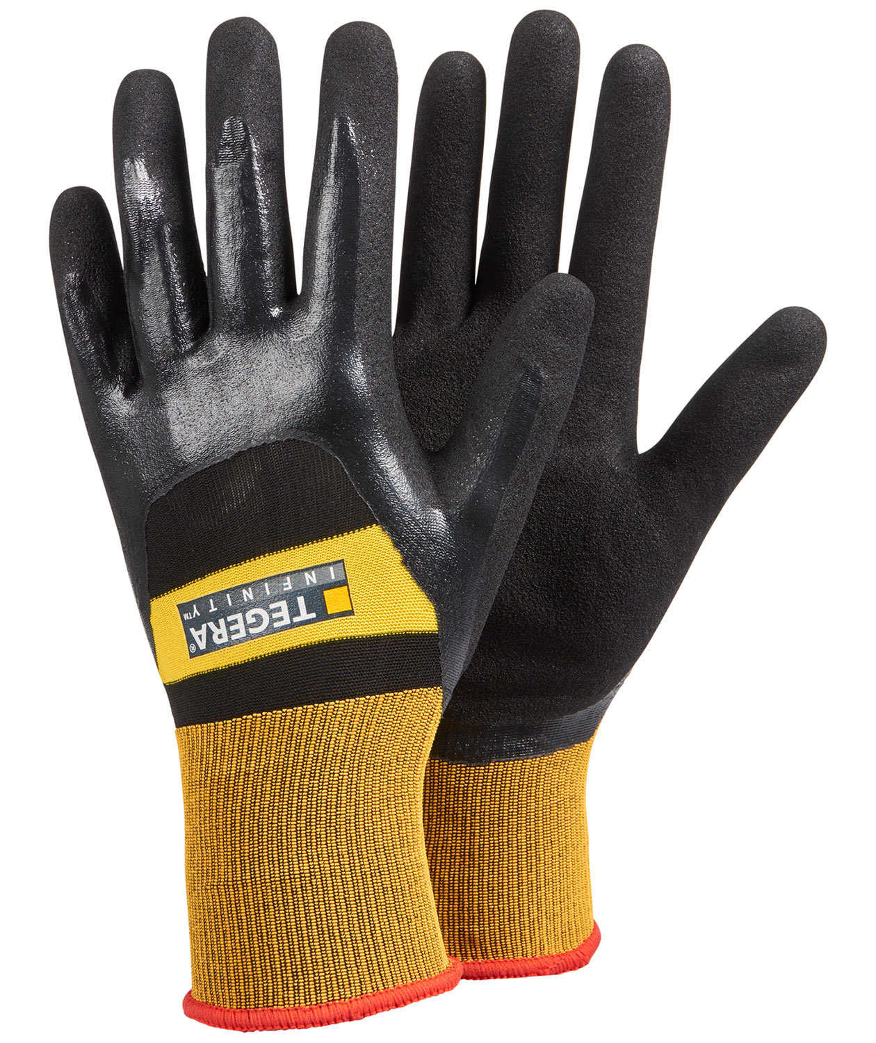 Tegera 8803 Infinity arbeidshansker, Svart/Gul