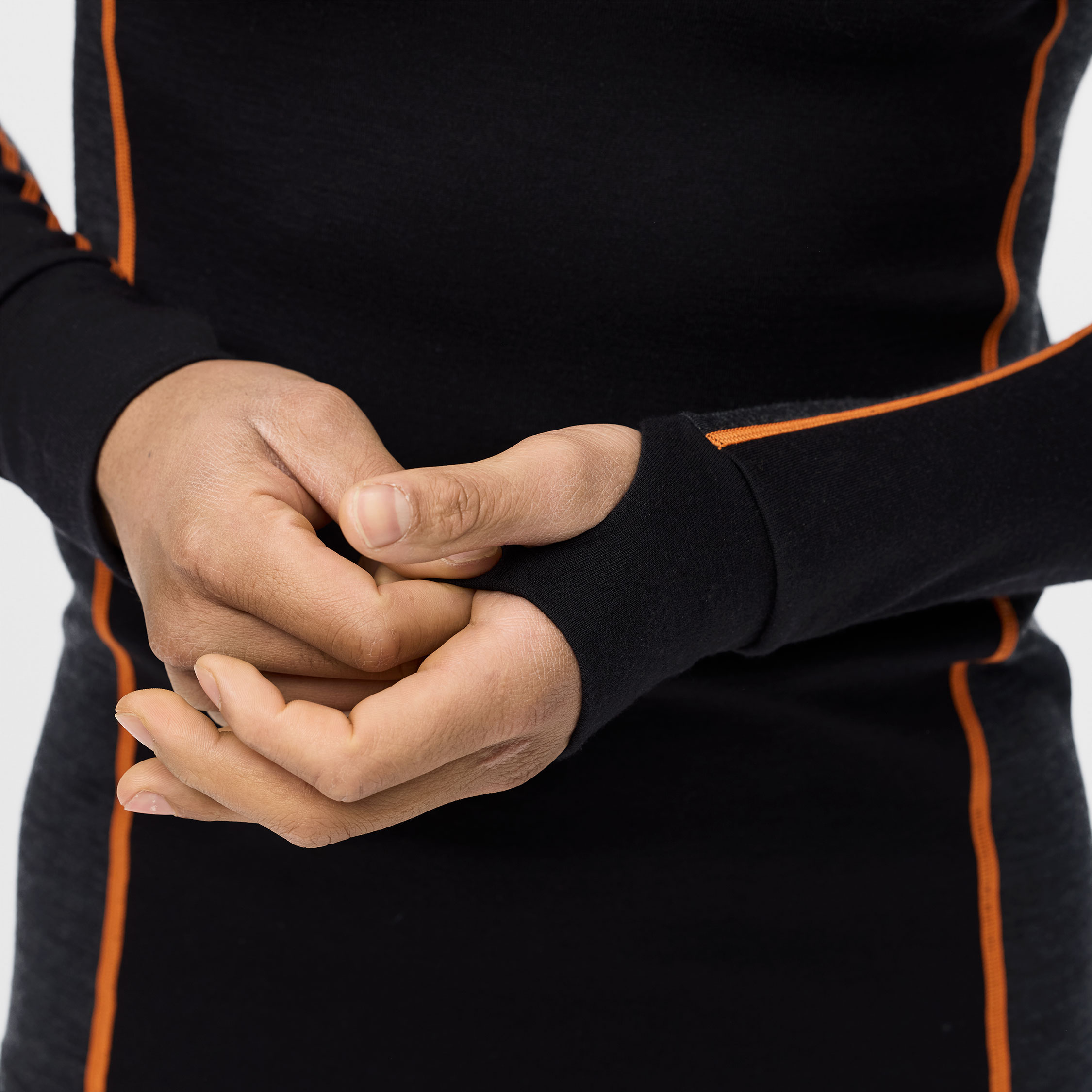 Snickers l&aring;ng&auml;rmad underst&auml;llstr&ouml;ja med merinoull 9480, Black/Anthracite Melange, large image number 9