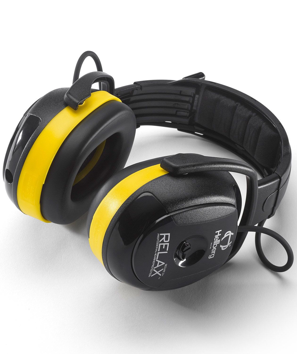 Hellberg Secure RELAX h&oslash;rev&aelig;rn med FM radio, Sort/Gul