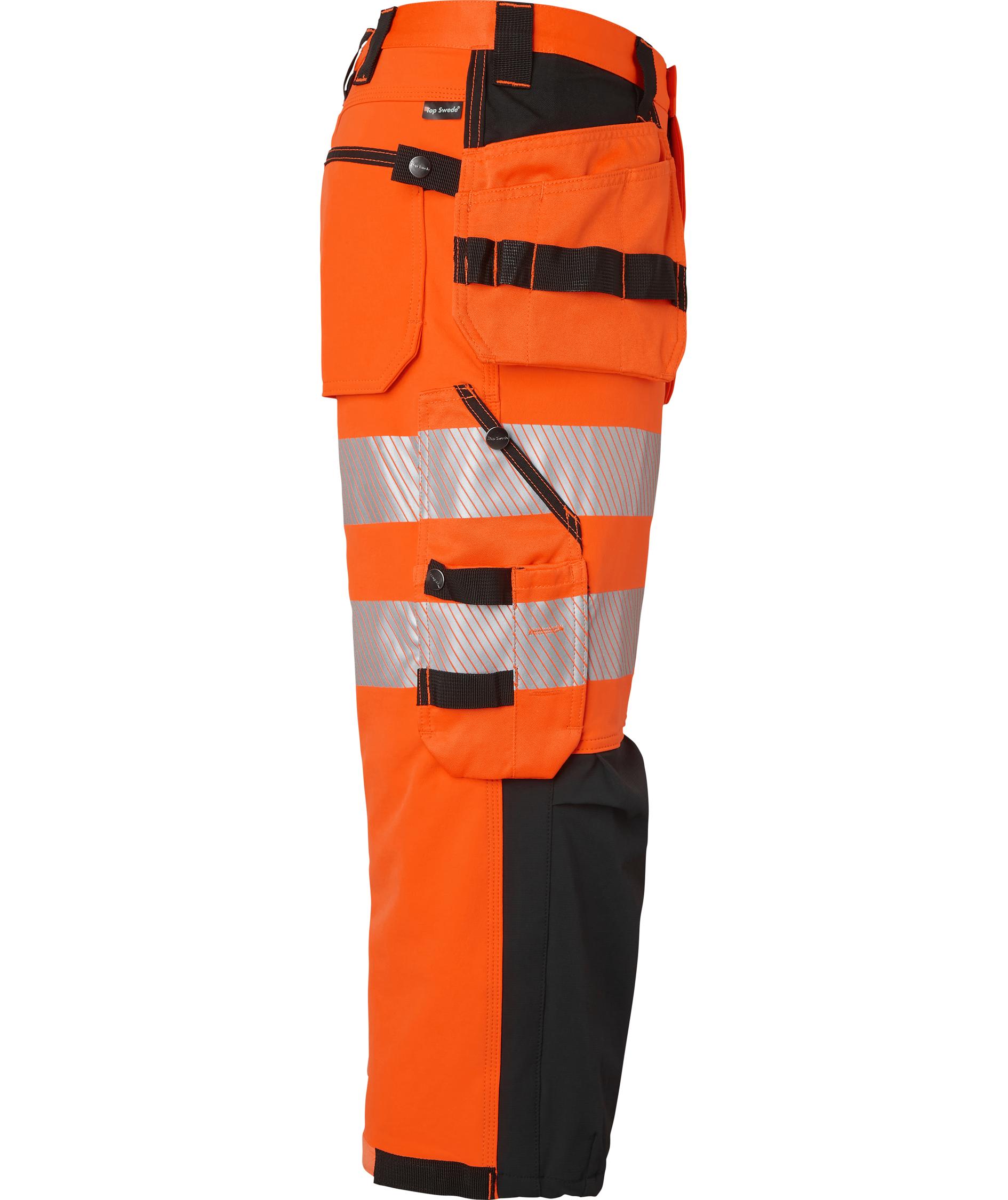 Top Swede hantverkspiratbyxa 314 full stretch, Varsel Orange/Svart, large image number 2