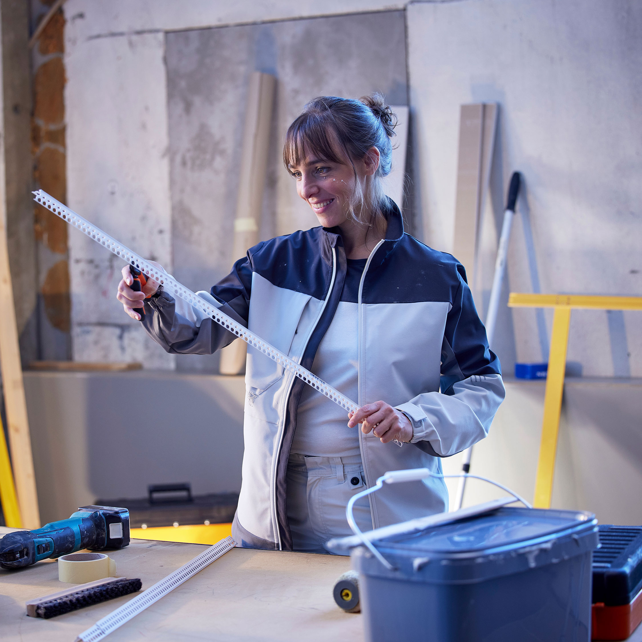 Engel Entire softshelljacka dam, Bone White/Anthracite Grey, large image number 6