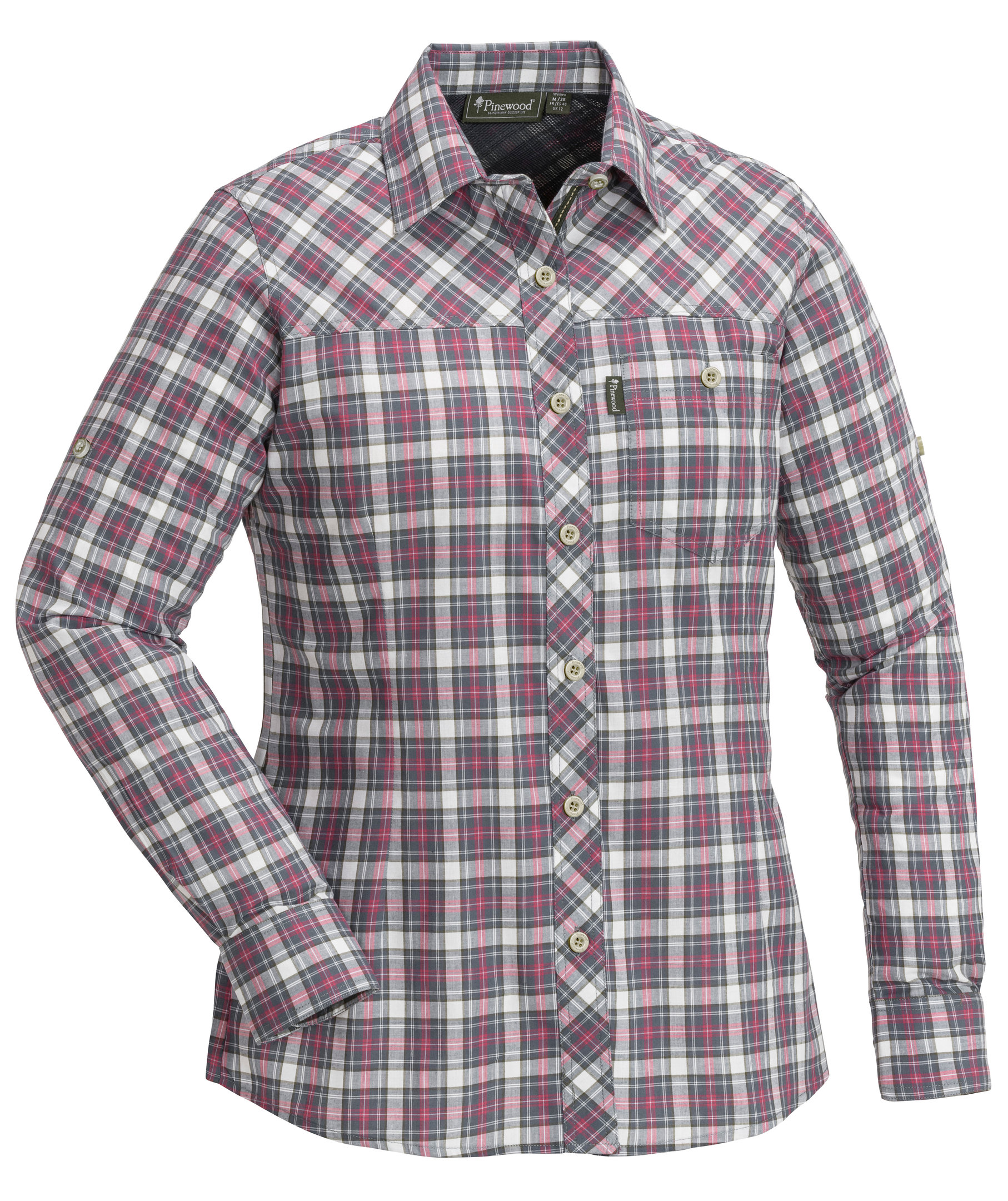 Pinewood Cumbria dameskjorte, Hvid/Koral