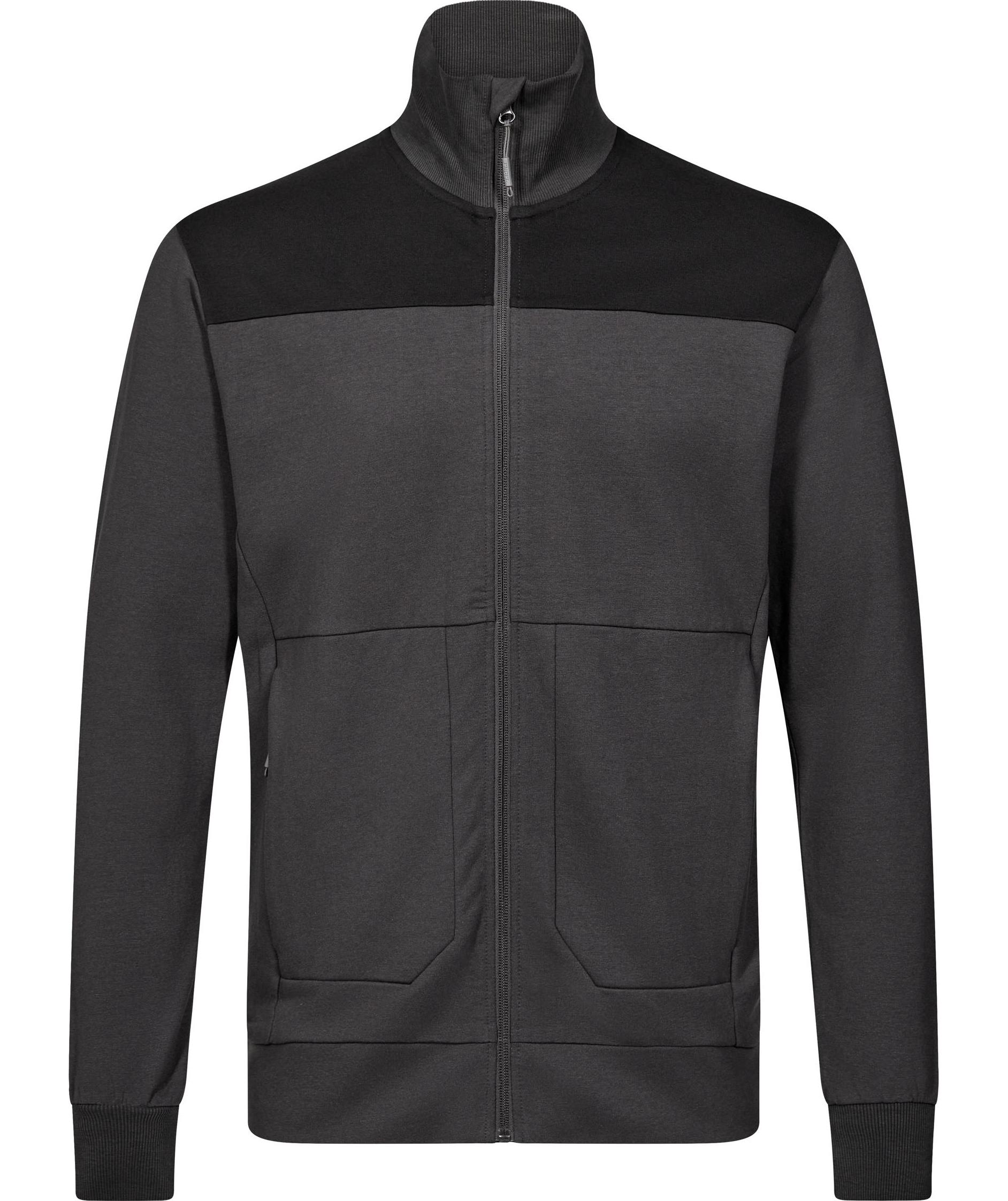 Engel Entire Sweat Cardigan, Anthracite Grey/Black, Anthracite Grey/Black, swatch