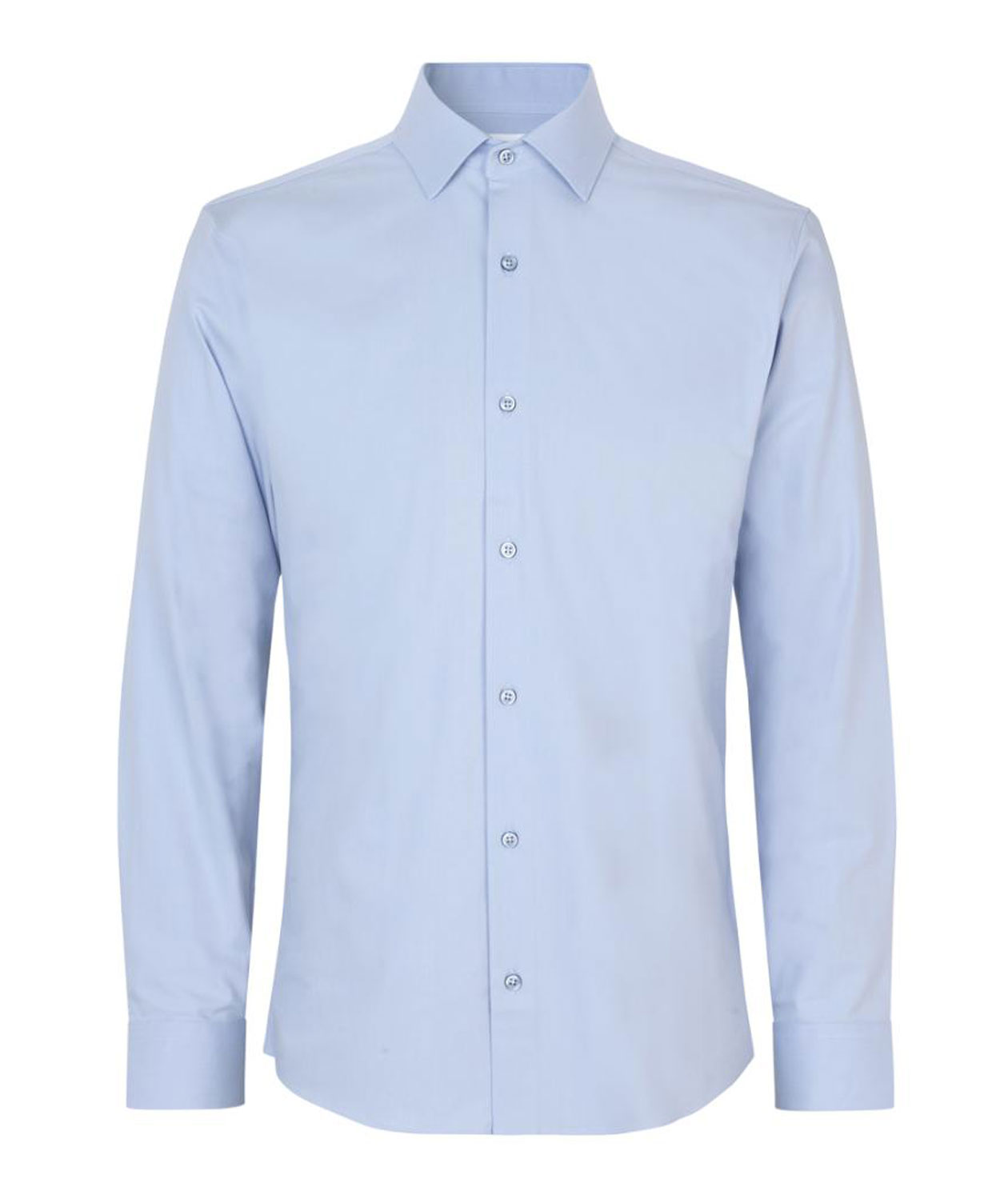 Seven Seas hybrid Slim fit skjorta, Ljusbl&aring;, Ljusbl&aring;, swatch