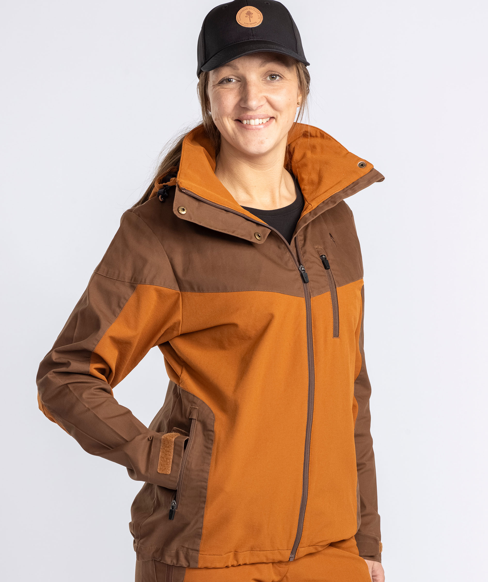Pinewood&nbsp;Finnveden Hybrid dame friluftsjakke, Fudge/Nougat, large image number 12