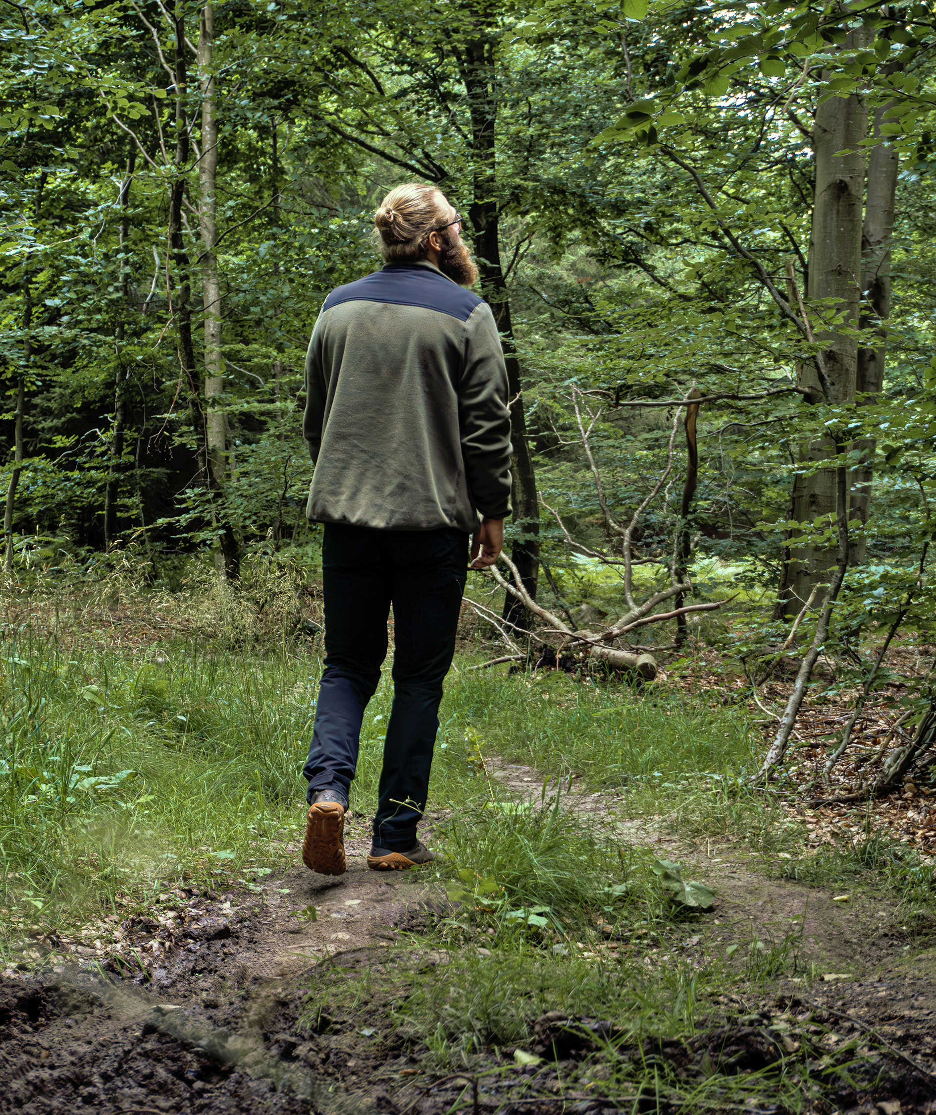 Westborn microfleece jakke, Dusty Olive, large image number 2