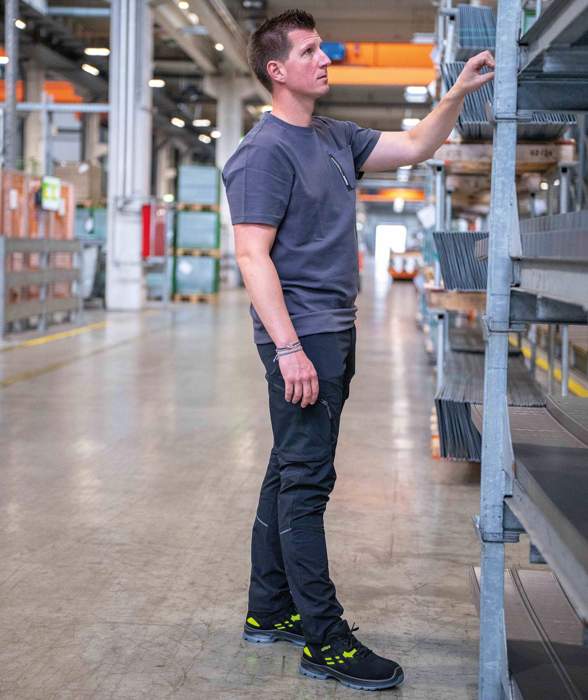 Atlas Flash 2600 sikkerhedssko S1, Sort/Gr&oslash;n