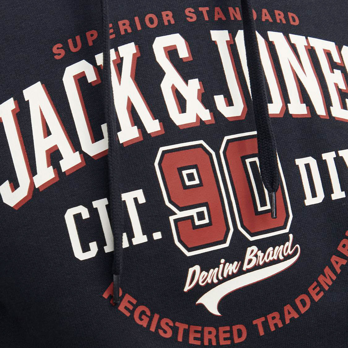 Jack & Jones JJELOGO hoodie, Dark navy, large image number 4