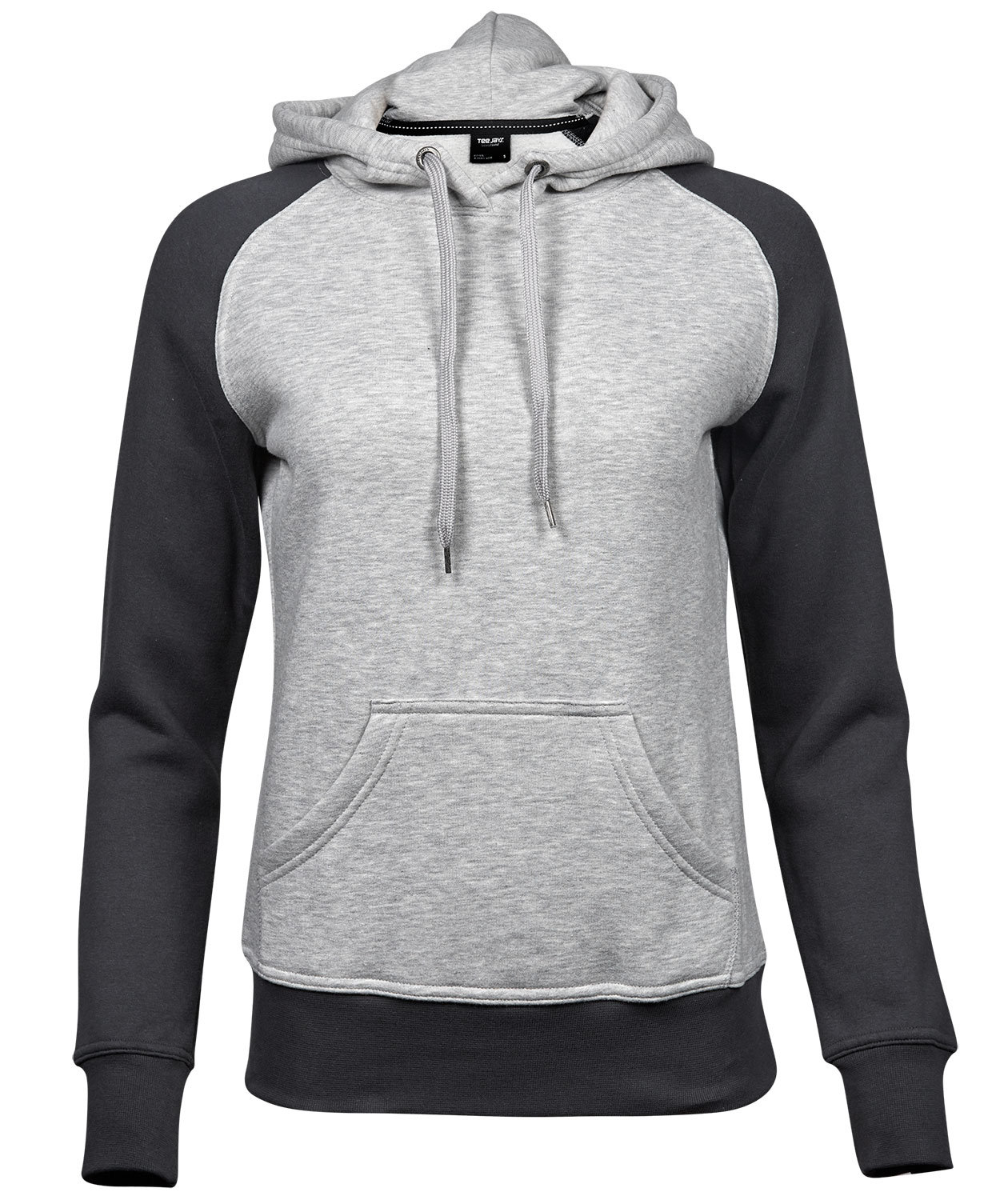 Tee Jays Two-Tone hoodie dam, Heather/Dark Grey