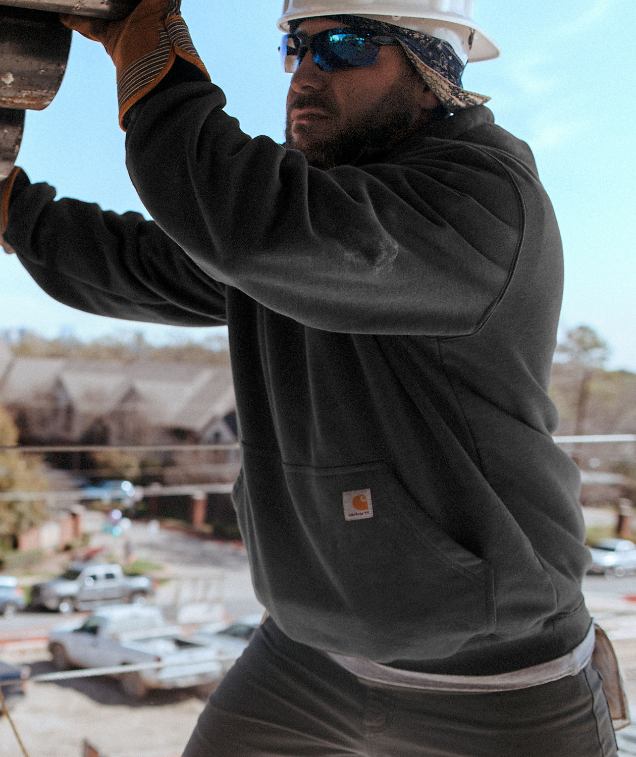 Carhartt Rain Defender hoodie, Carbon Heather, large image number 3