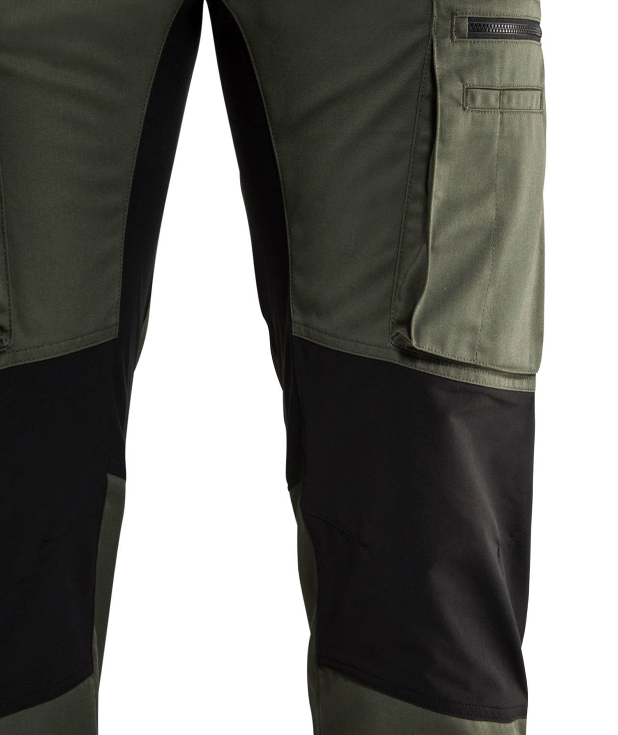 Bl&aring;kl&auml;der Unite servicebukse, Armygr&oslash;nn/Svart, large image number 2
